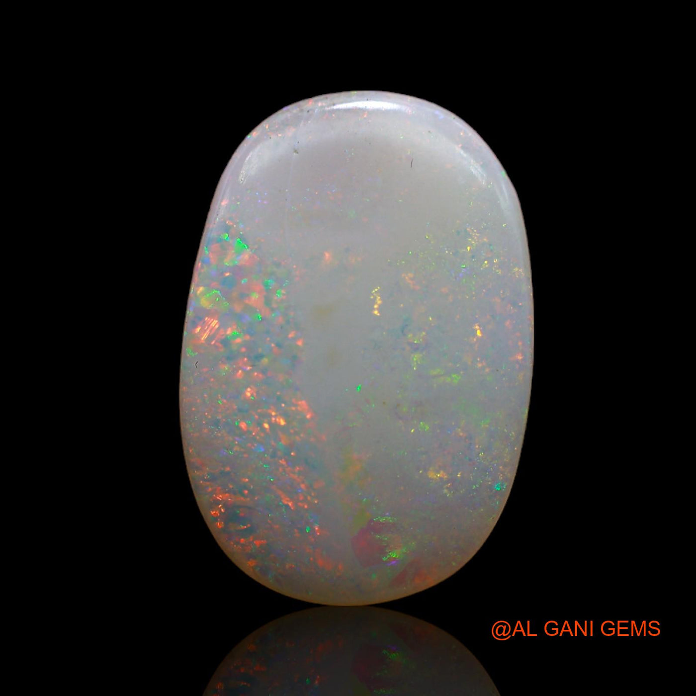 3.70 Cts Natural Australian Fire Opal Loose Gemstone Oval Cabochon 16x11x3 mm AB-723