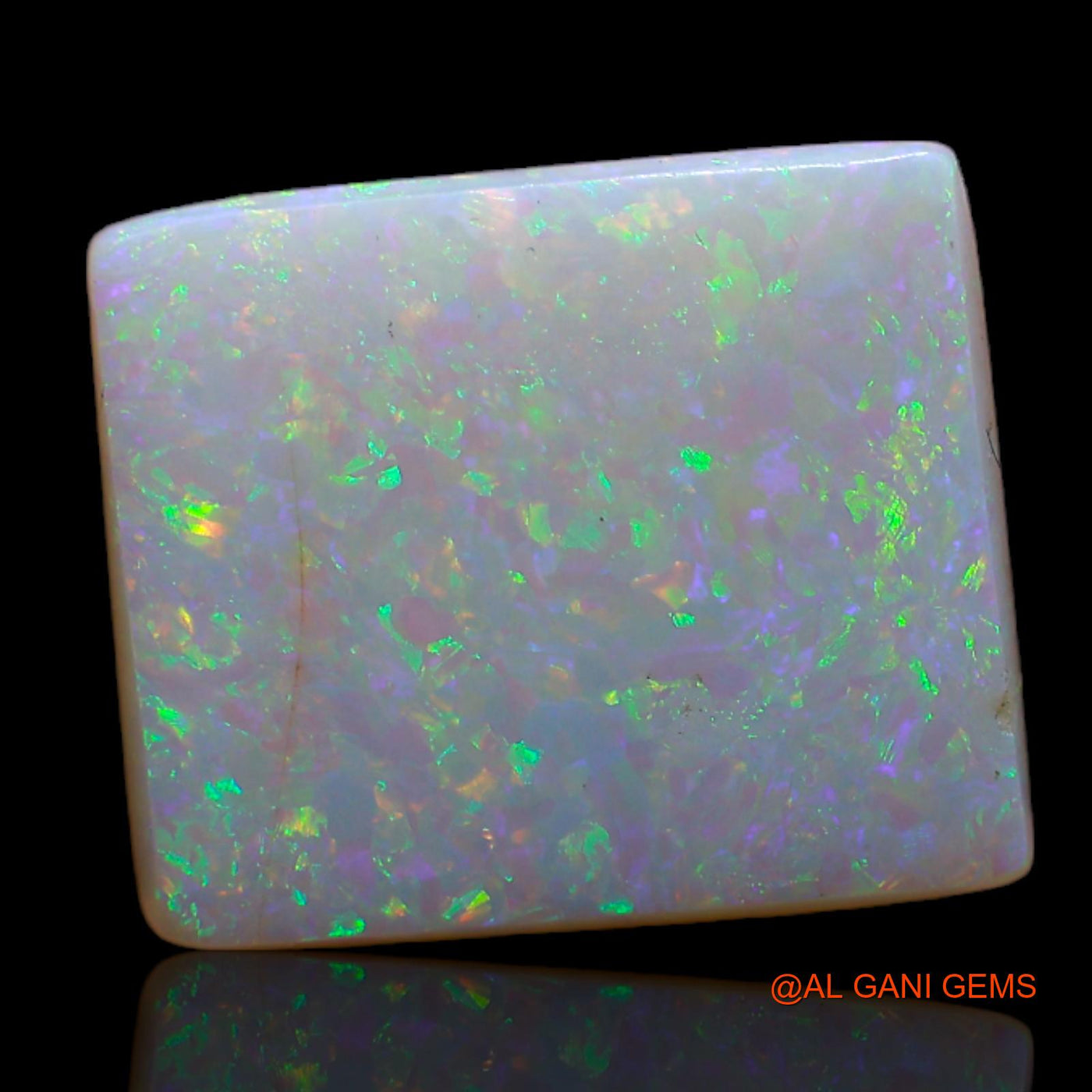 2.90 Cts Natural Australian Fire Opal Loose Gemstone Square Cabochon 13x11x2 mm AB-724