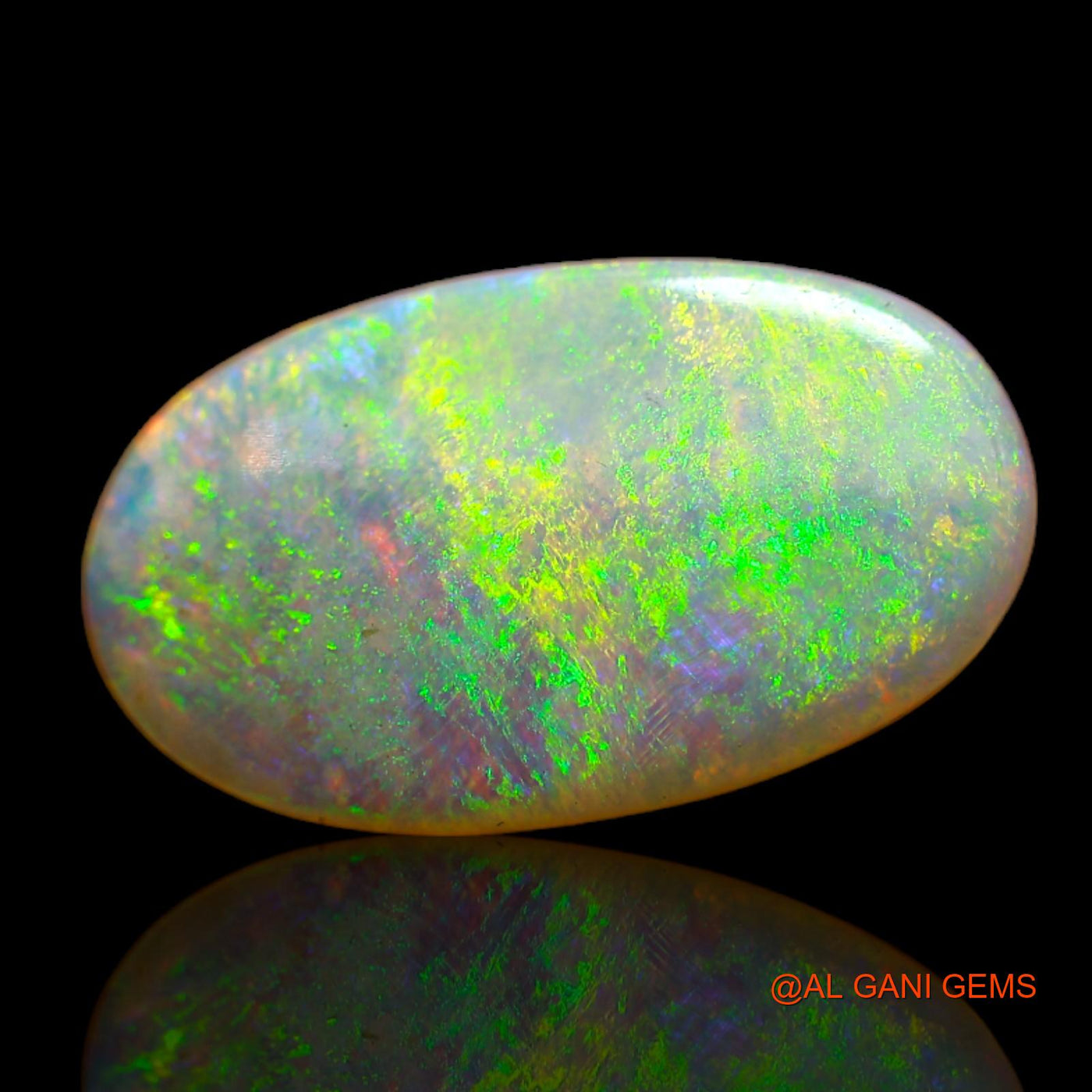 3.55 Cts Natural Australian Fire Opal Loose Gemstone Oval Cabochon 16x9x3 mm AB-726