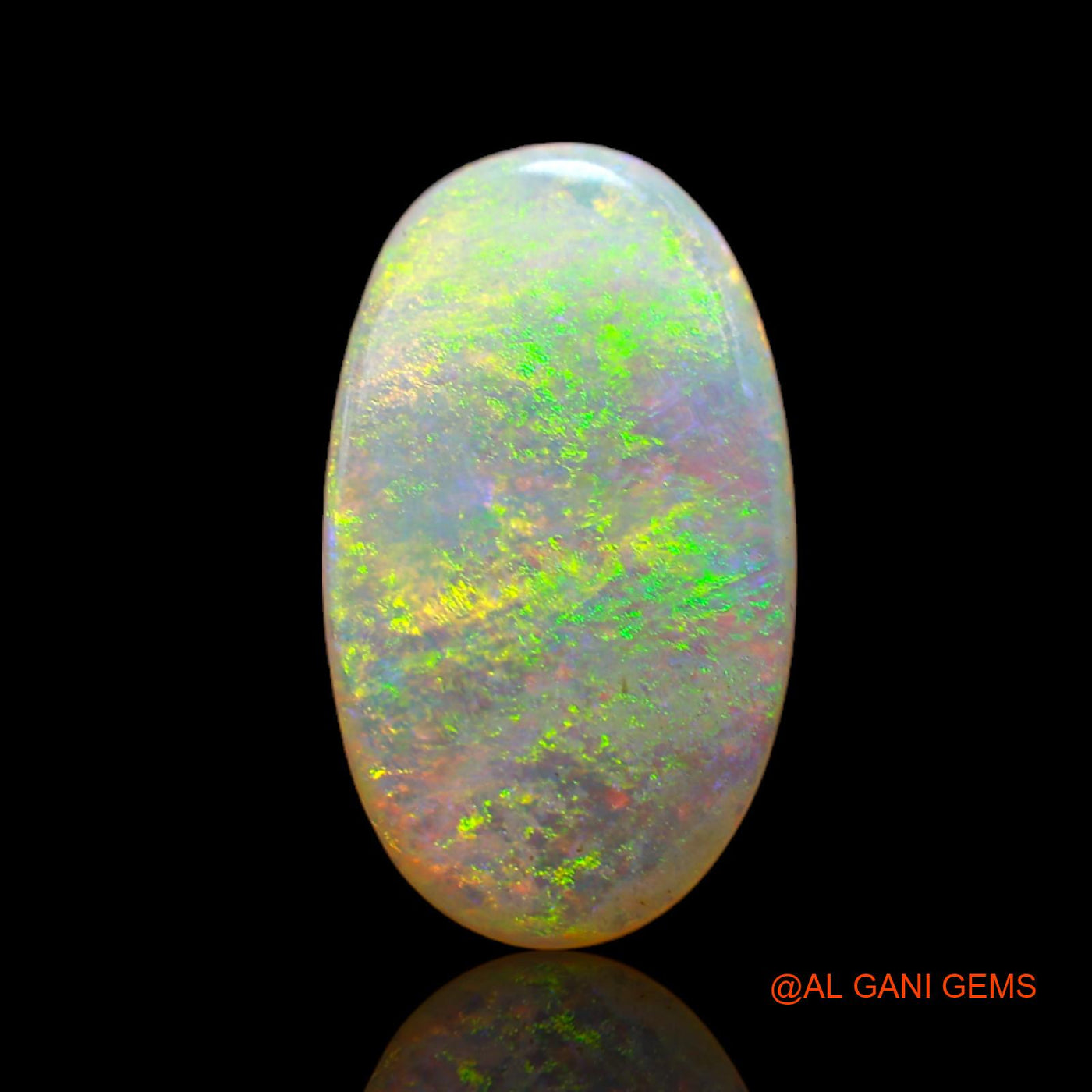 3.55 Cts Natural Australian Fire Opal Loose Gemstone Oval Cabochon 16x9x3 mm AB-726