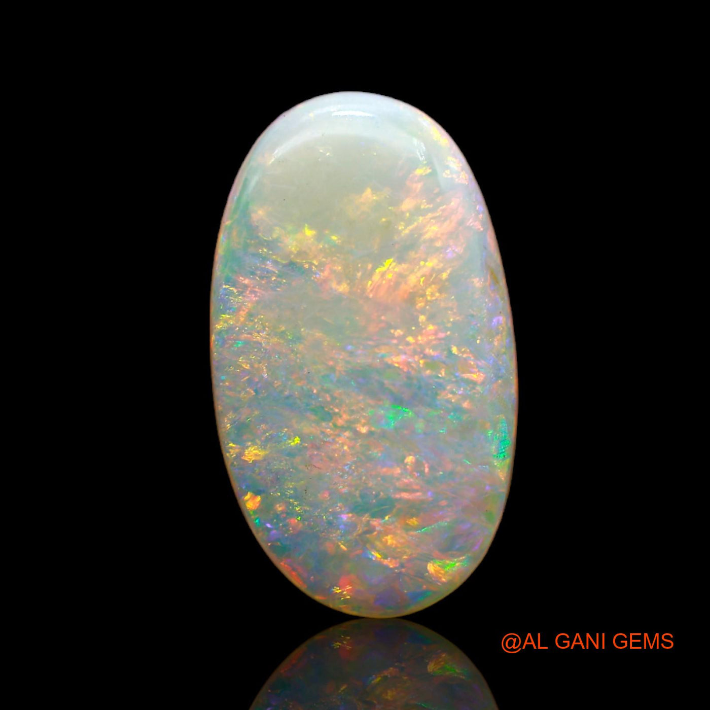 3.55 Cts Natural Australian Fire Opal Loose Gemstone Oval Cabochon 16x9x3 mm AB-726