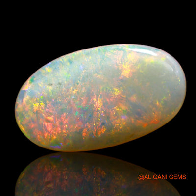 3.55 Cts Natural Australian Fire Opal Loose Gemstone Oval Cabochon 16x9x3 mm AB-726
