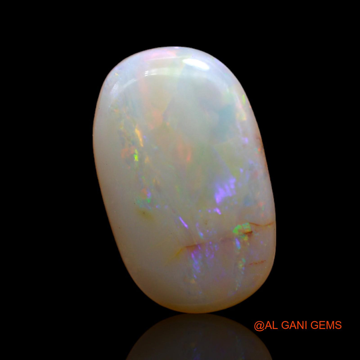 Natural Untreated Fire Opal Loose Gemstone Oval Cabochon From Australia 4.65 Cts 16x10x4 mm AB-727