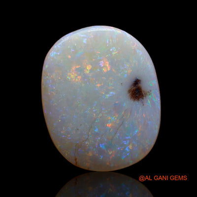 Natural Fire Opal Gemstone 3.40 Cts Loose Oval Cabochon From Australia 14x11x2 mm AB-730