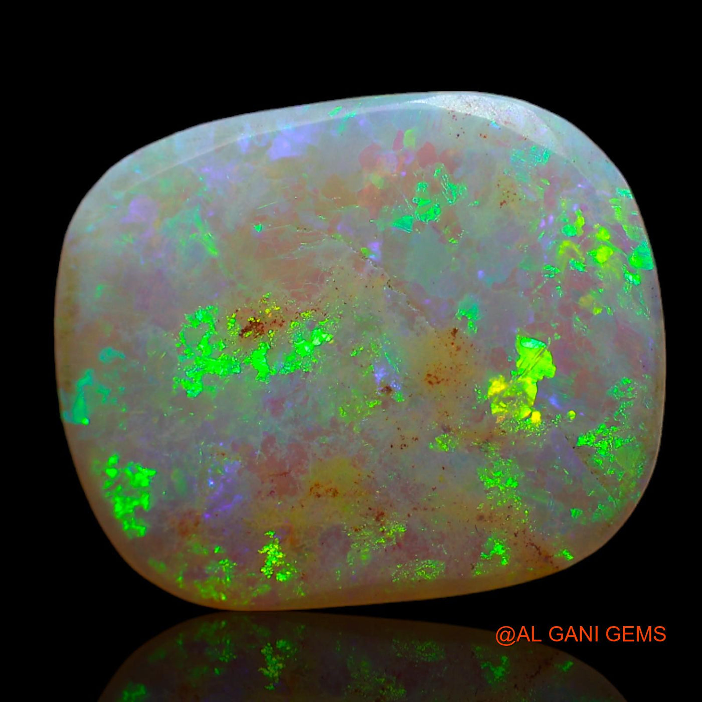 Natural Untreated Fire Opal Loose Gemstone Fancy Cabochon From Australia 3.35 Cts 14x12x2 mm AB-732