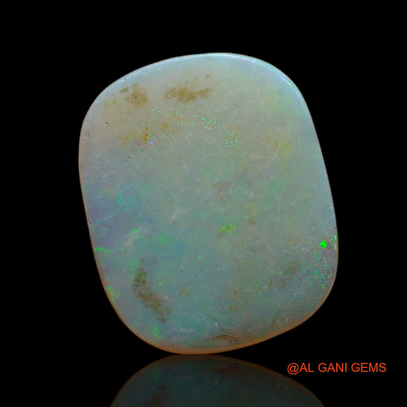 Natural Untreated Fire Opal Loose Gemstone Fancy Cabochon From Australia 3.35 Cts 14x12x2 mm AB-732