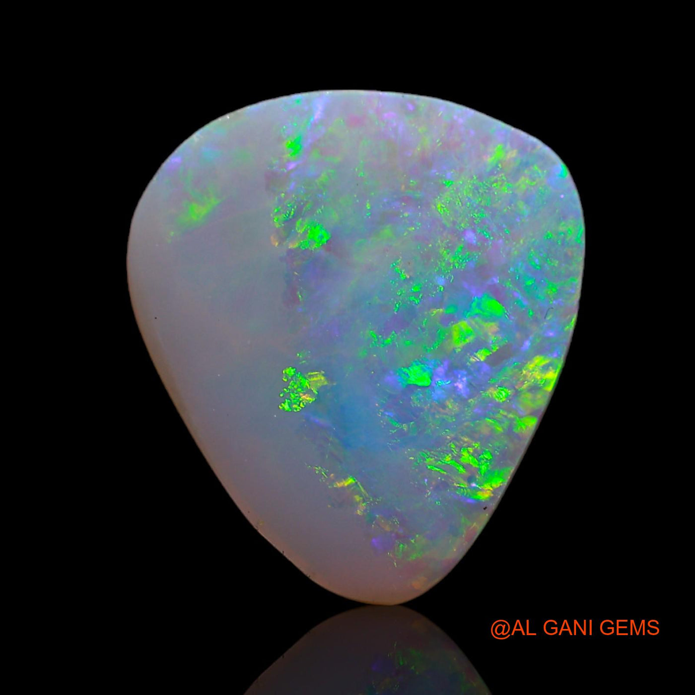 3.10 Cts Natural Australian Fire Opal Loose Gemstone Fancy Cabochon 15x13x2 mm AB-734