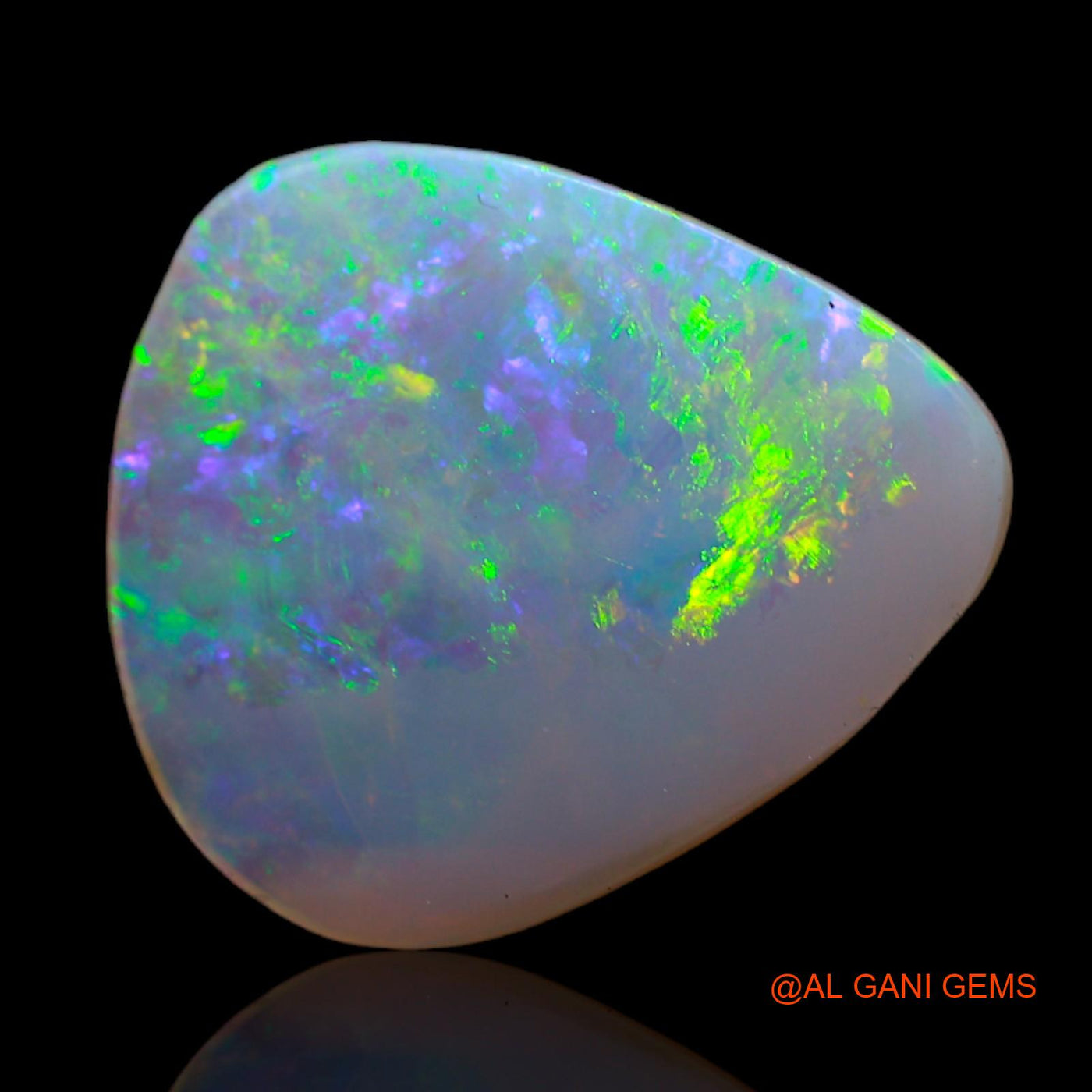 3.10 Cts Natural Australian Fire Opal Loose Gemstone Fancy Cabochon 15x13x2 mm AB-734