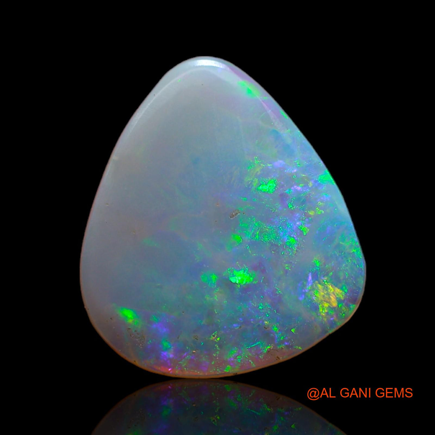 3.10 Cts Natural Australian Fire Opal Loose Gemstone Fancy Cabochon 15x13x2 mm AB-734