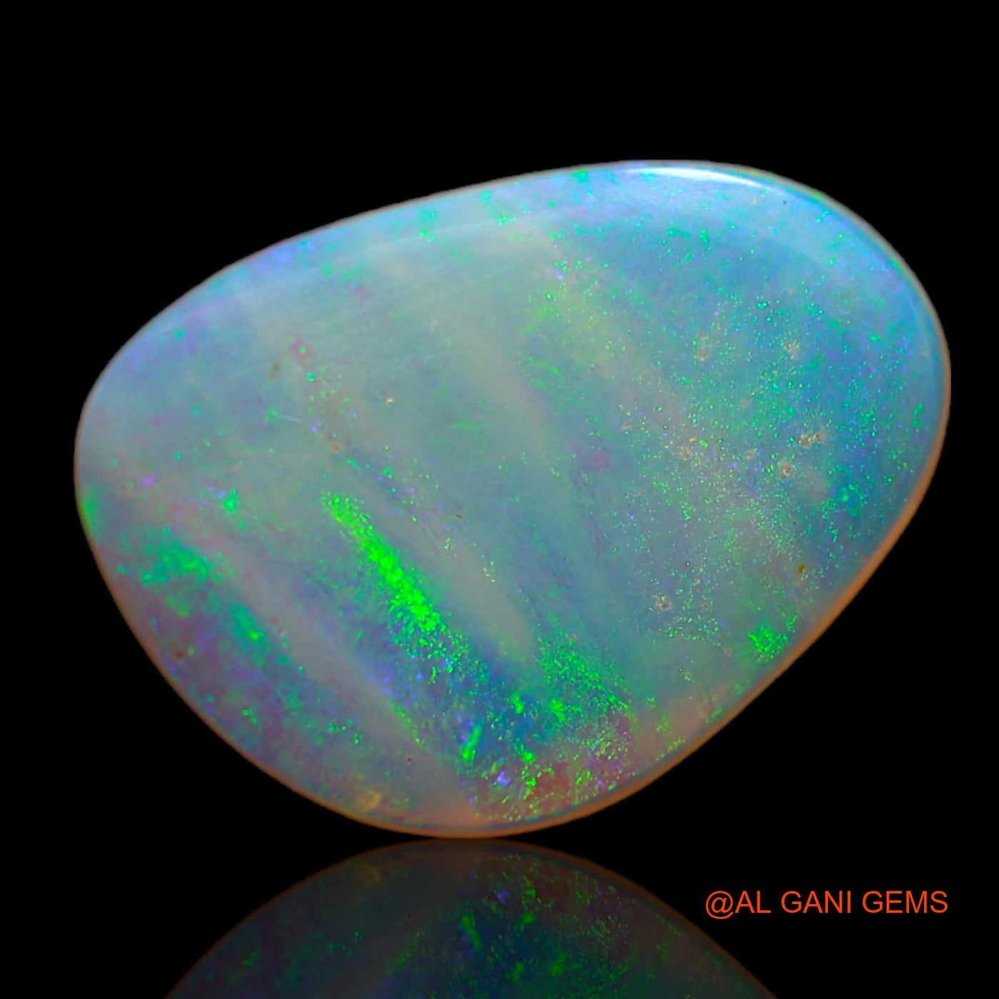 Natural Untreated Fire Opal Loose Gemstone Fancy Cabochon From Australia 2.40 Cts 15x11x2 mm AB-737