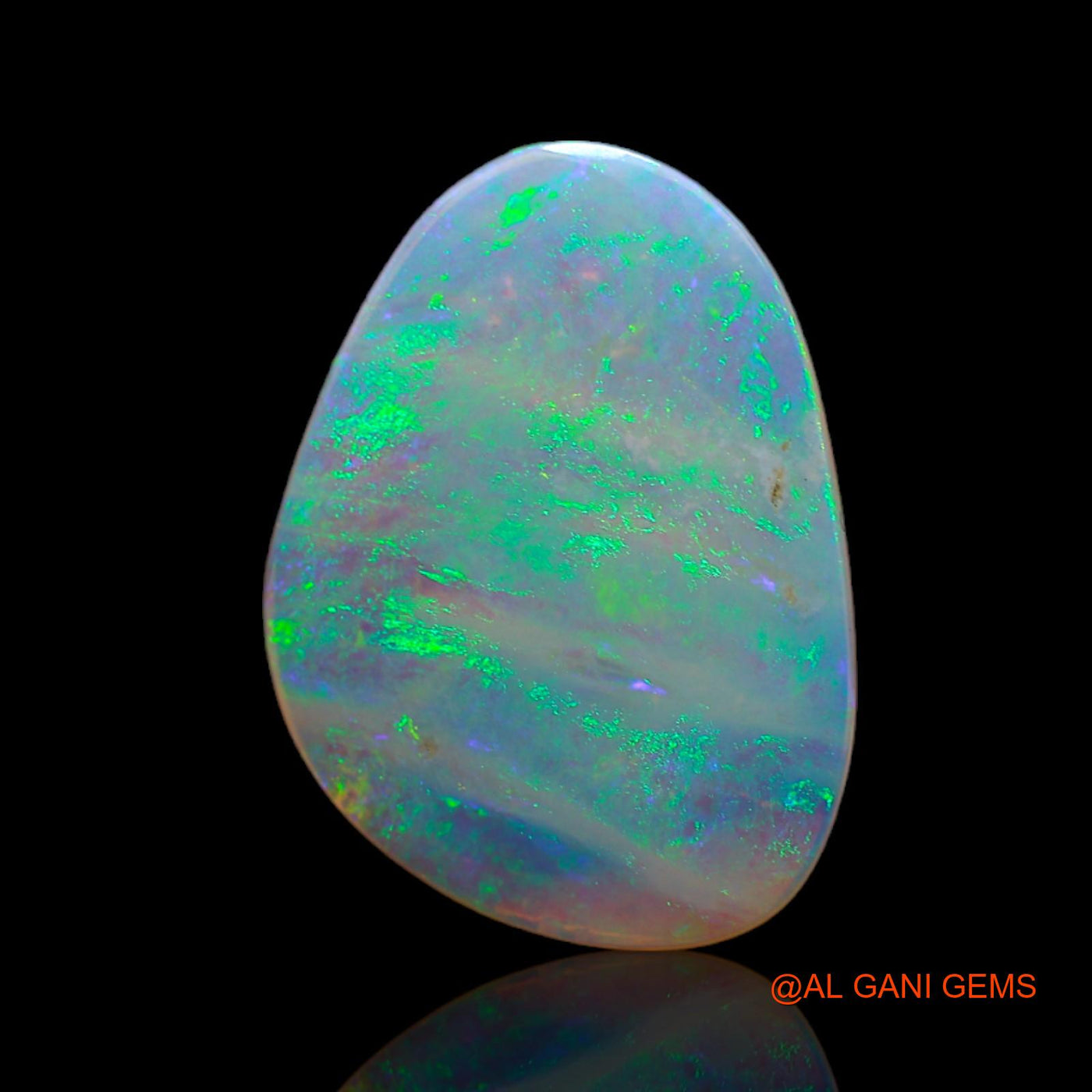 Natural Untreated Fire Opal Loose Gemstone Fancy Cabochon From Australia 2.40 Cts 15x11x2 mm AB-737