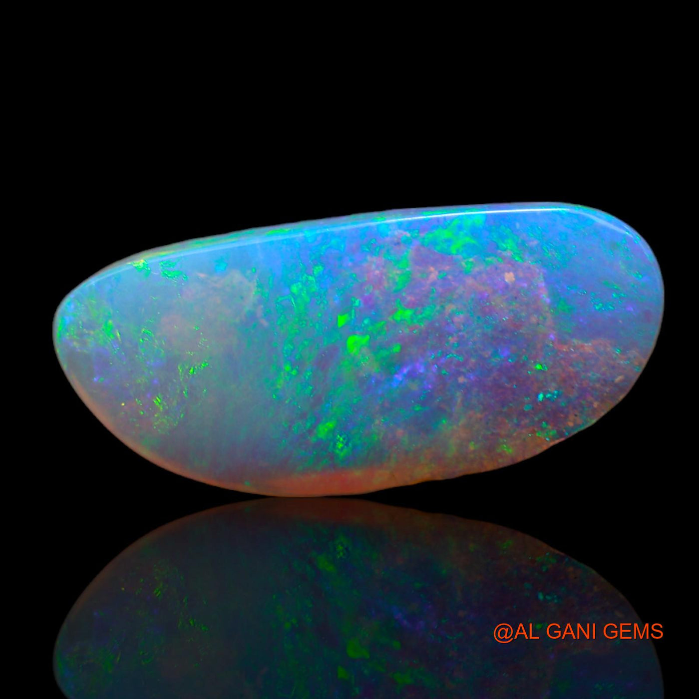 2.25 Cts Natural Australian Fire Opal Loose Gemstone Fancy Cabochon 18x8x2 mm AB-738