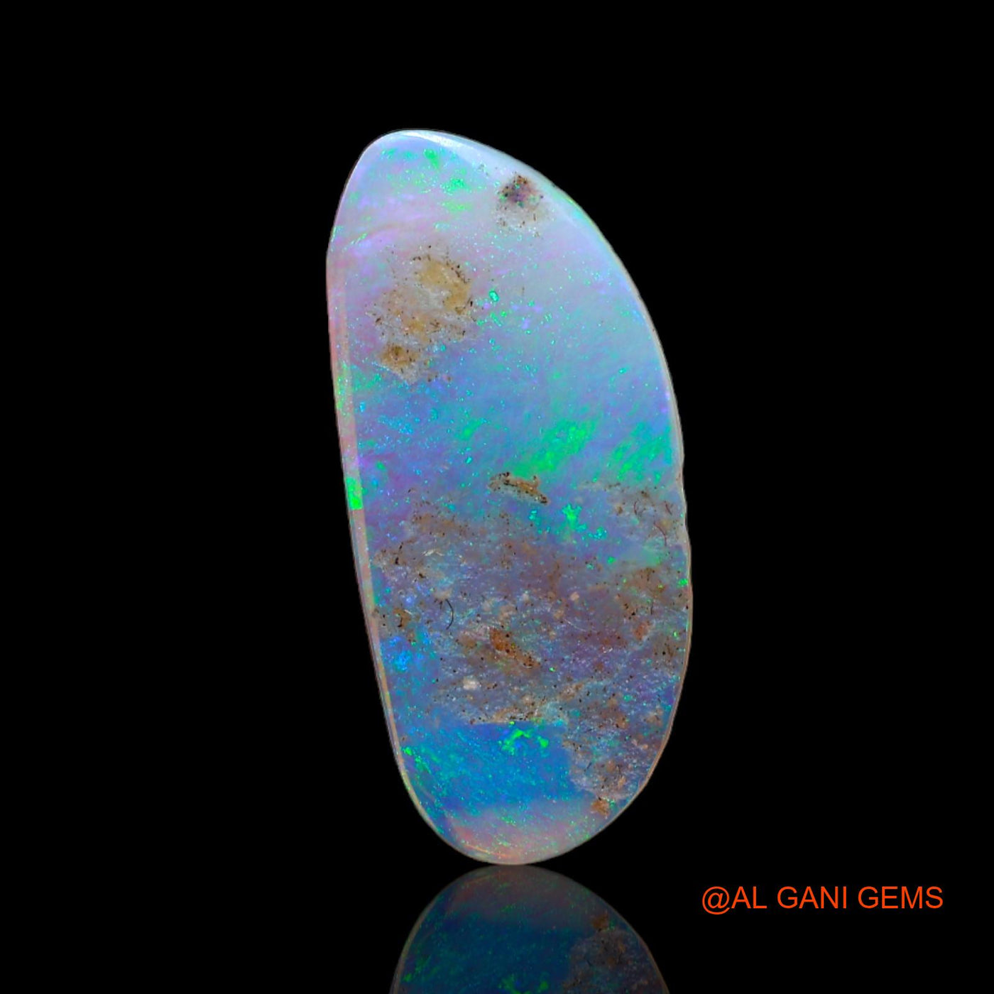 2.25 Cts Natural Australian Fire Opal Loose Gemstone Fancy Cabochon 18x8x2 mm AB-738