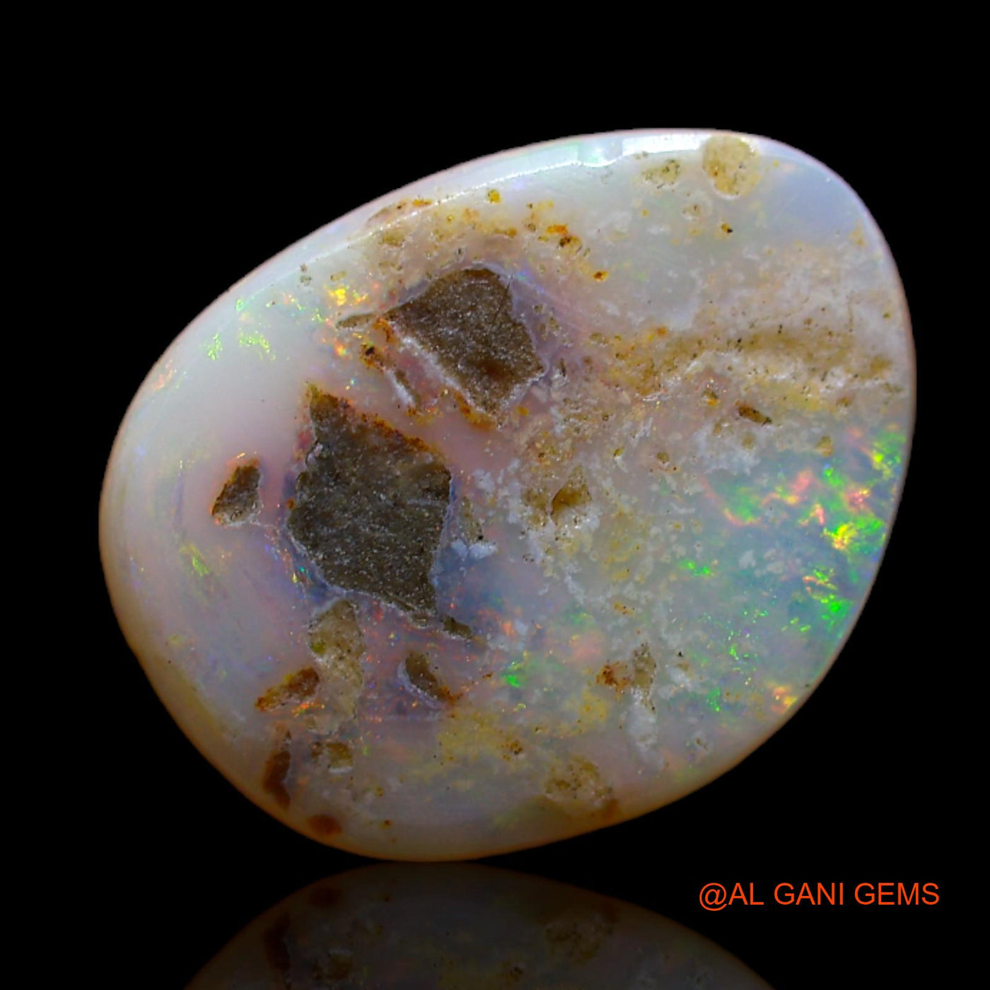 Natural Fire Opal Gemstone 2.70 Cts Loose Fancy Cabochon From Australia 15x12x2 mm AB-739