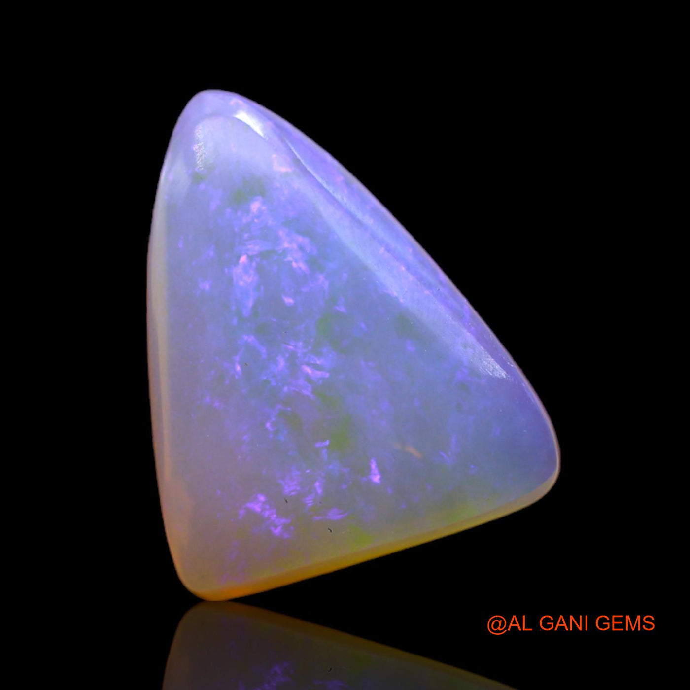 3.85 Cts Natural Australian Fire Opal Loose Gemstone Trillion Cabochon 14x11x4 mm AB-746