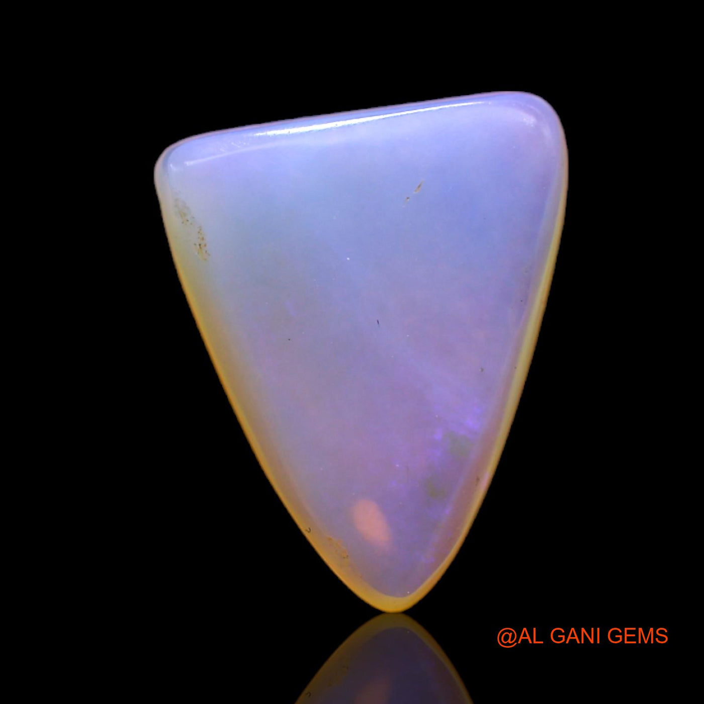 3.85 Cts Natural Australian Fire Opal Loose Gemstone Trillion Cabochon 14x11x4 mm AB-746