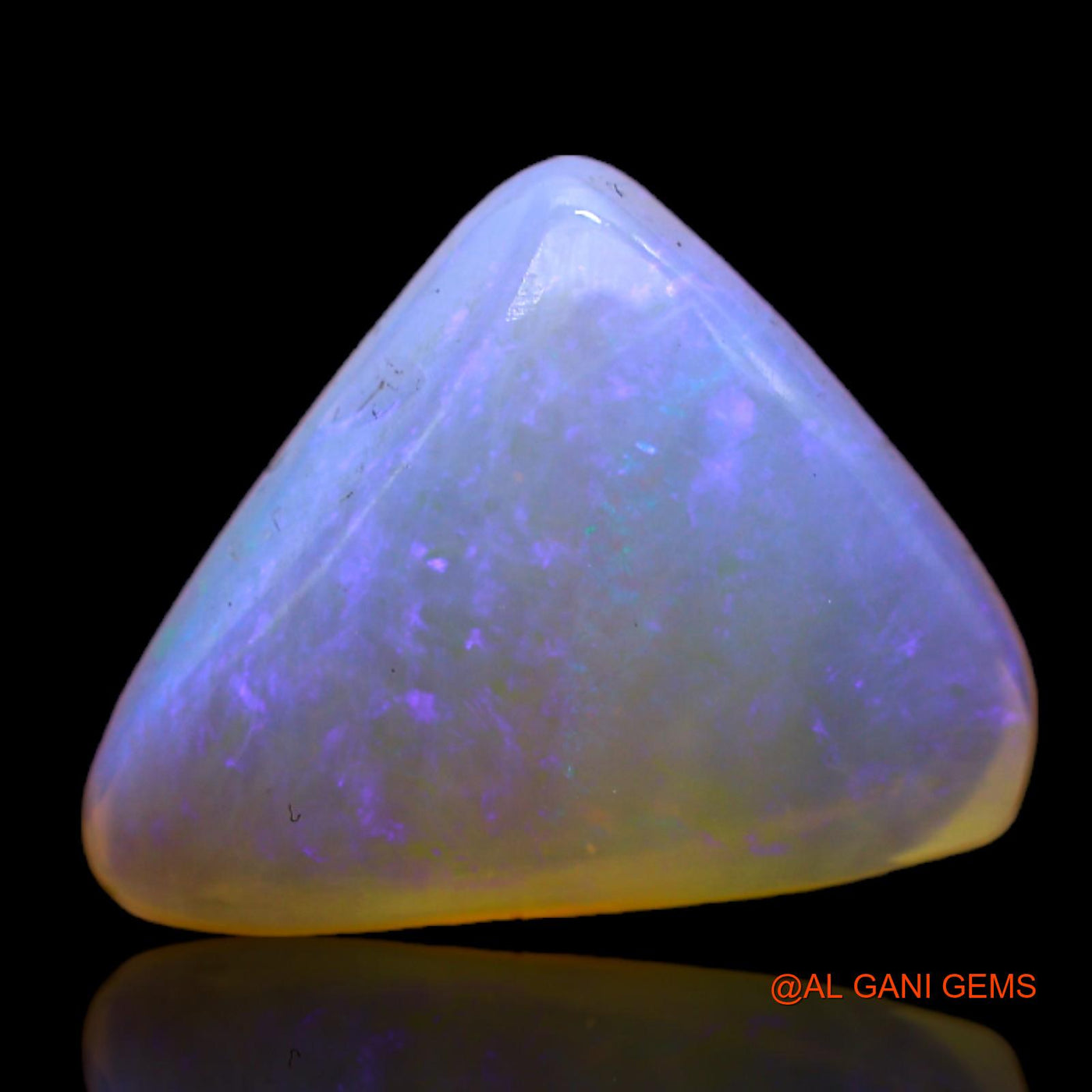 3.90 Cts Unheated Australian Fire Opal Loose Gemstone Trillion Cabochon Natural 12x11x4 mm AB-747