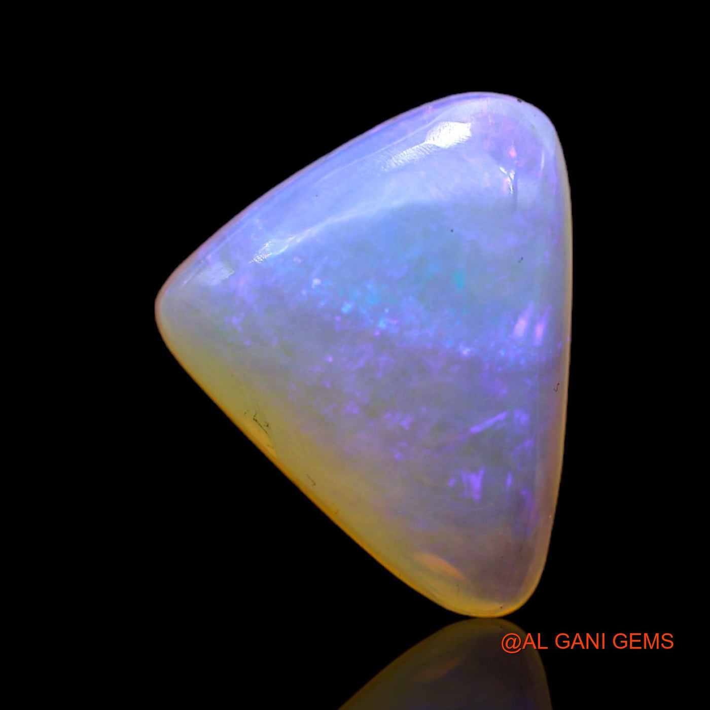 3.90 Cts Unheated Australian Fire Opal Loose Gemstone Trillion Cabochon Natural 12x11x4 mm AB-747