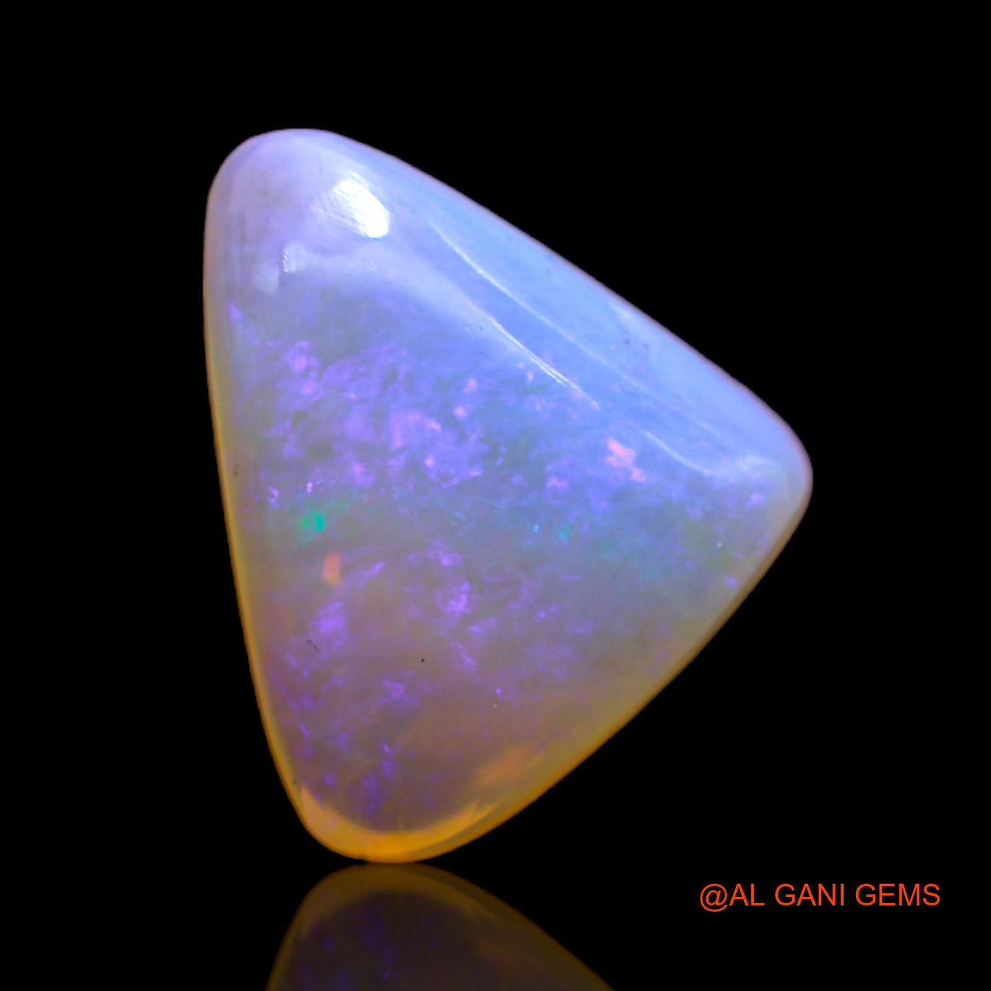 3.90 Cts Unheated Australian Fire Opal Loose Gemstone Trillion Cabochon Natural 12x11x4 mm AB-747