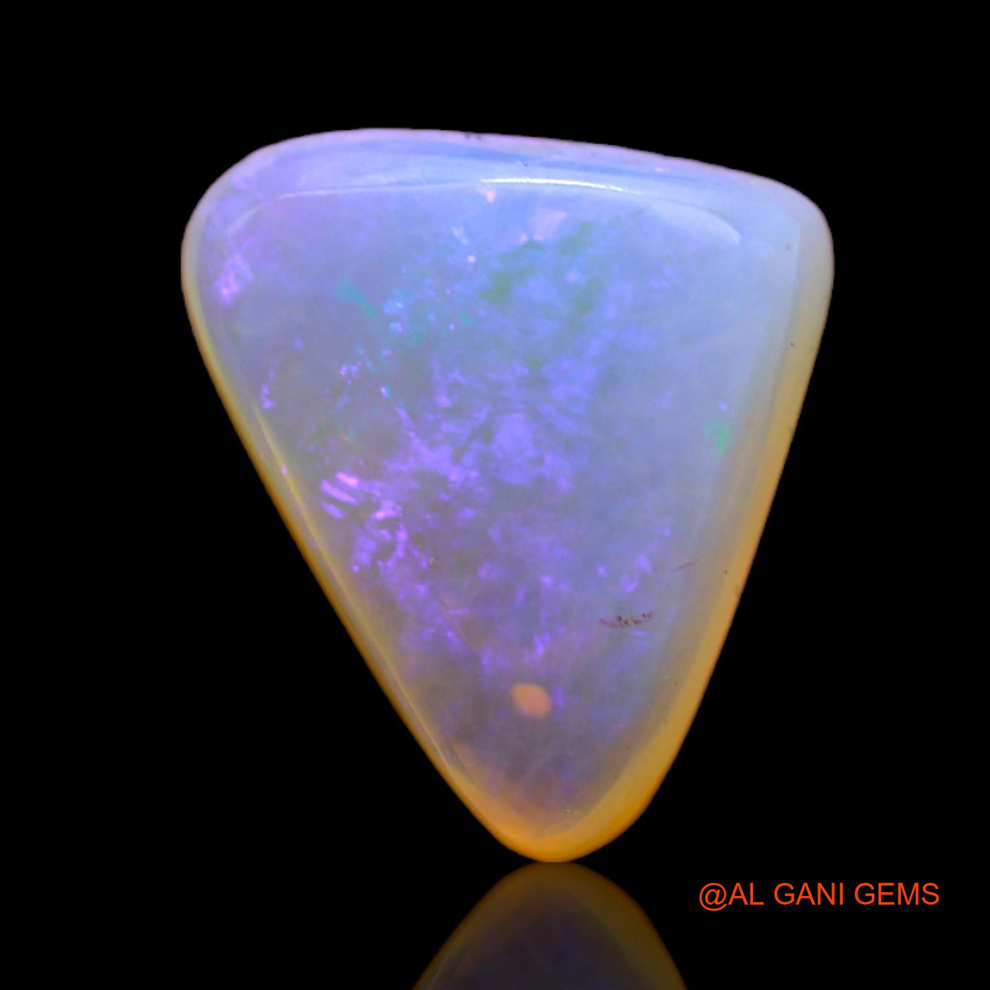 3.90 Cts Unheated Australian Fire Opal Loose Gemstone Trillion Cabochon Natural 12x11x4 mm AB-747