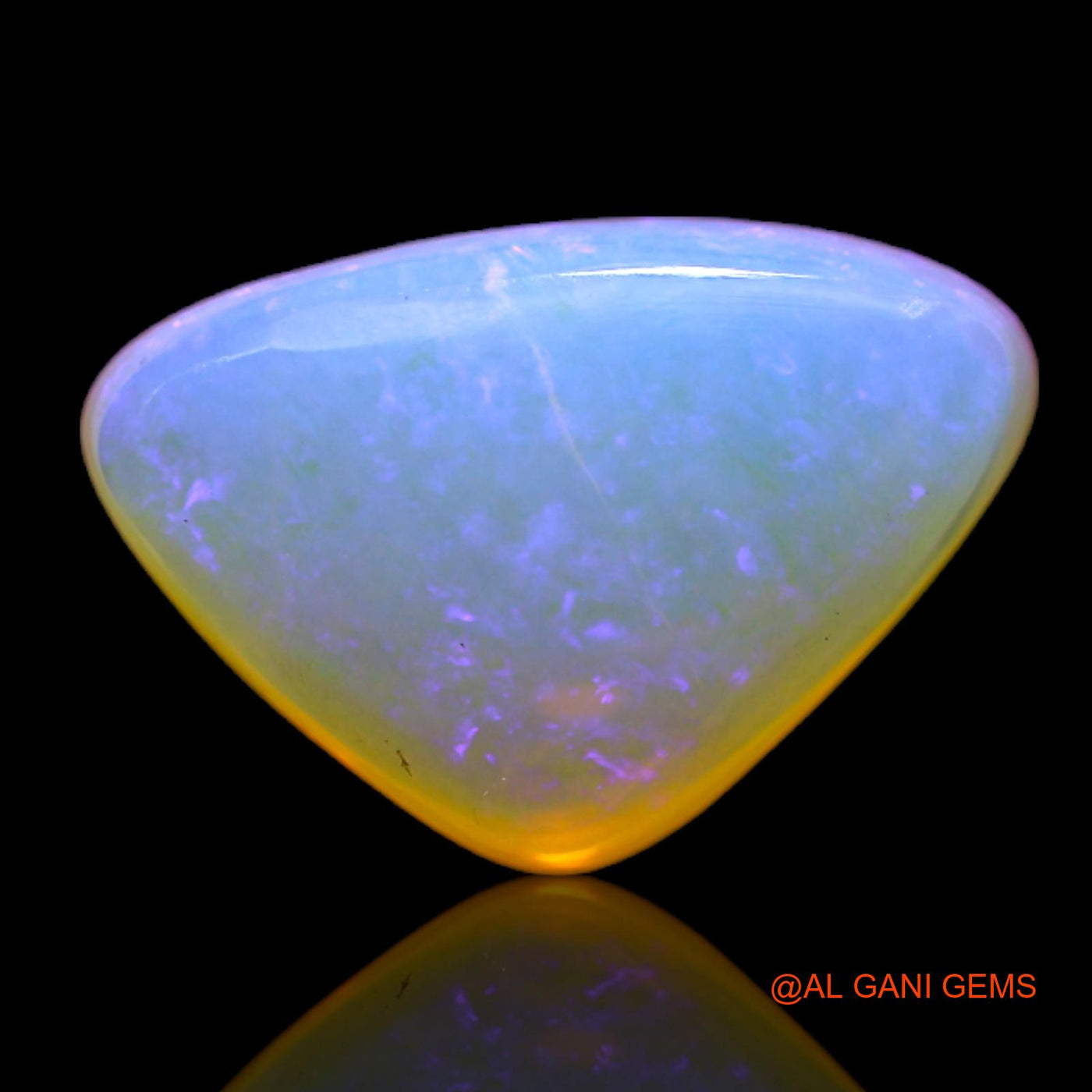4.55 Cts Natural Australian Fire Opal Loose Gemstone Trillion Cabochon 14x10x5 mm AB-748