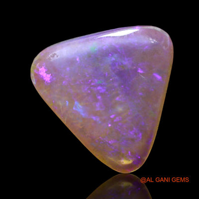 Natural Untreated Fire Opal Loose Gemstone Trillion Cabochon From Australia 2.55 Cts 12x11x2 mm AB-749