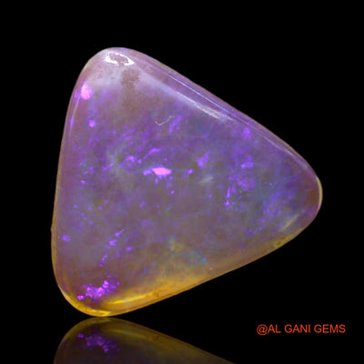 Natural Untreated Fire Opal Loose Gemstone Trillion Cabochon From Australia 2.55 Cts 12x11x2 mm AB-749