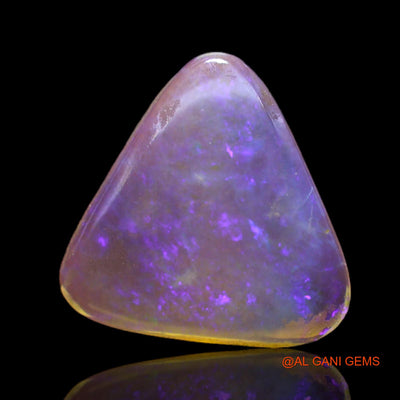 Natural Untreated Fire Opal Loose Gemstone Trillion Cabochon From Australia 2.55 Cts 12x11x2 mm AB-749