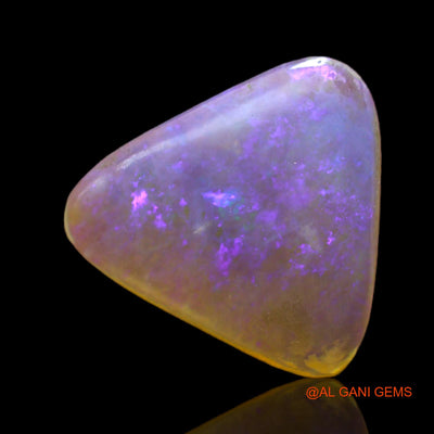 Natural Untreated Fire Opal Loose Gemstone Trillion Cabochon From Australia 2.55 Cts 12x11x2 mm AB-749