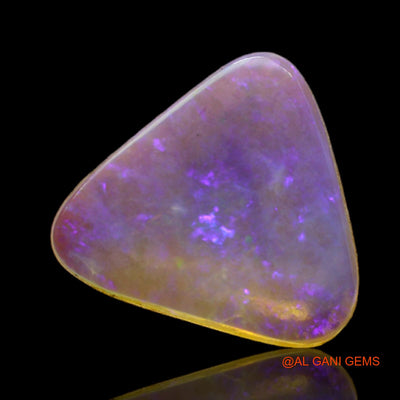 Natural Untreated Fire Opal Loose Gemstone Trillion Cabochon From Australia 2.55 Cts 12x11x2 mm AB-749