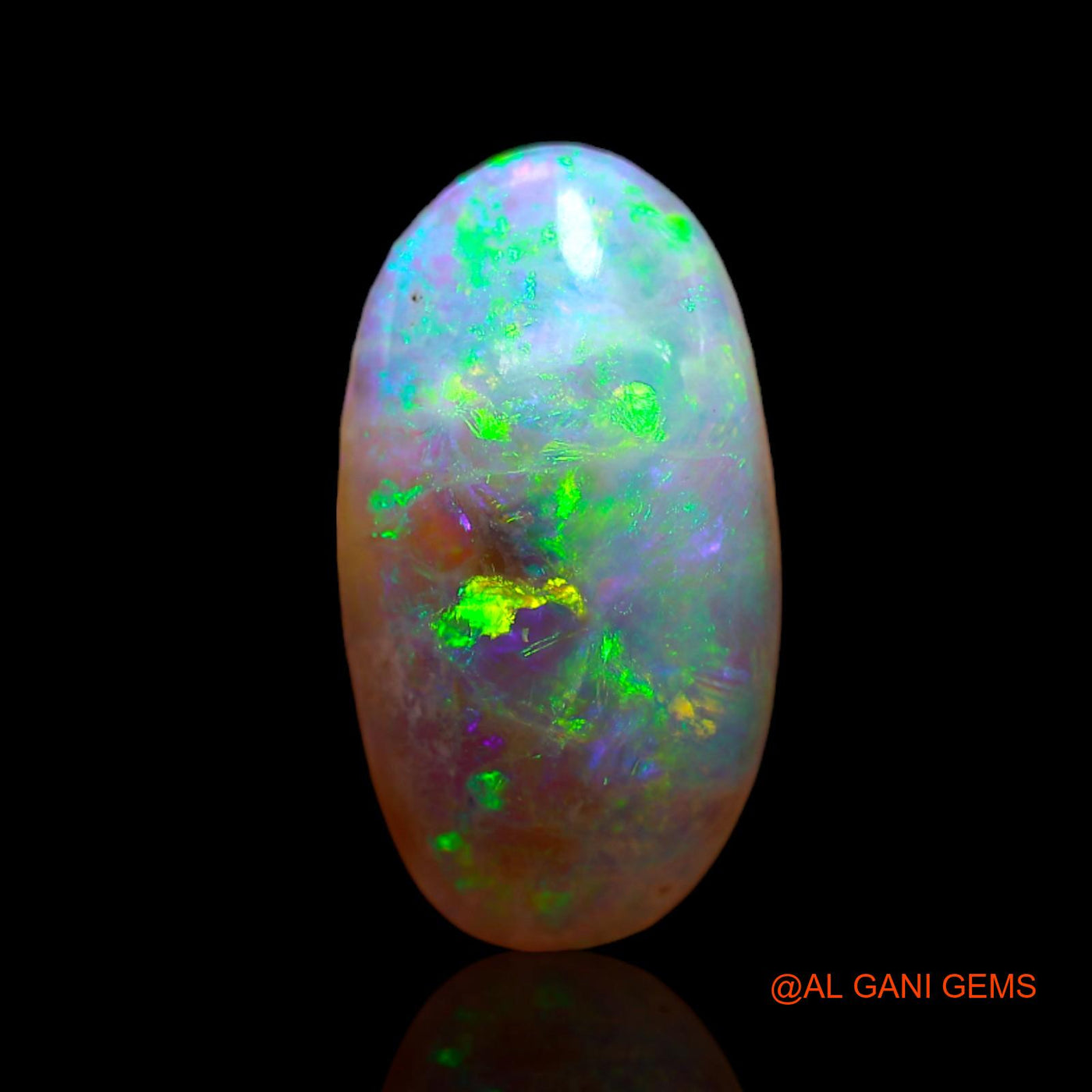 3.85 Cts Natural Australian Fire Opal Loose Gemstone Fancy Cabochon 16x8x4 mm AB-753