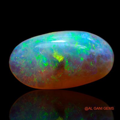 3.85 Cts Natural Australian Fire Opal Loose Gemstone Fancy Cabochon 16x8x4 mm AB-753