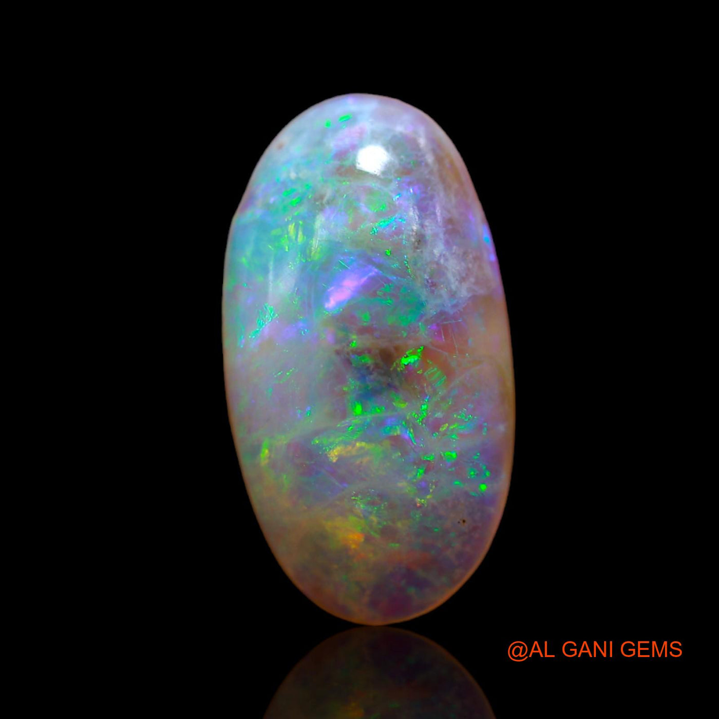 3.85 Cts Natural Australian Fire Opal Loose Gemstone Fancy Cabochon 16x8x4 mm AB-753