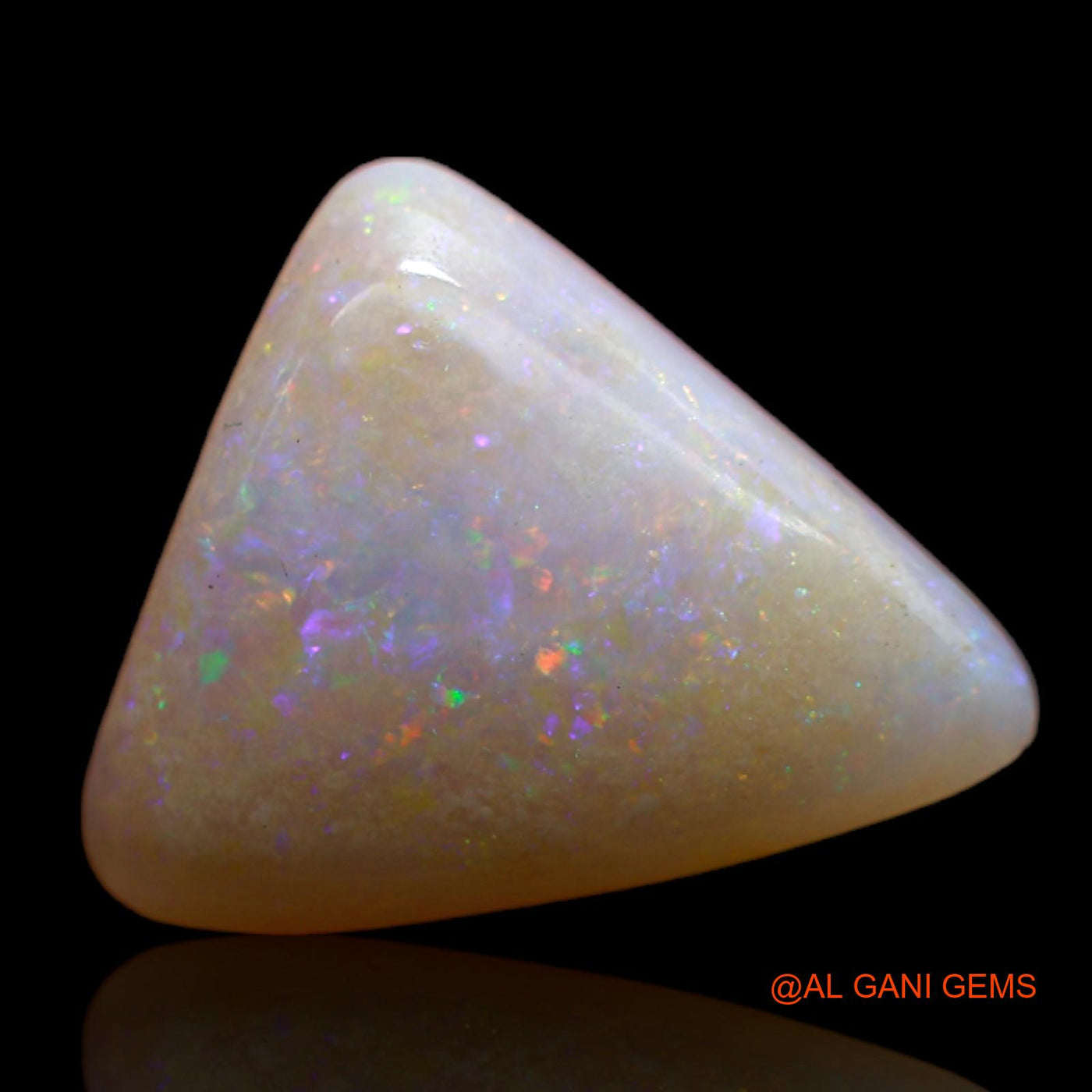3.45 Cts Natural Australian Fire Opal Loose Gemstone Trillion Cabochon 14x11x4 mm AB-759