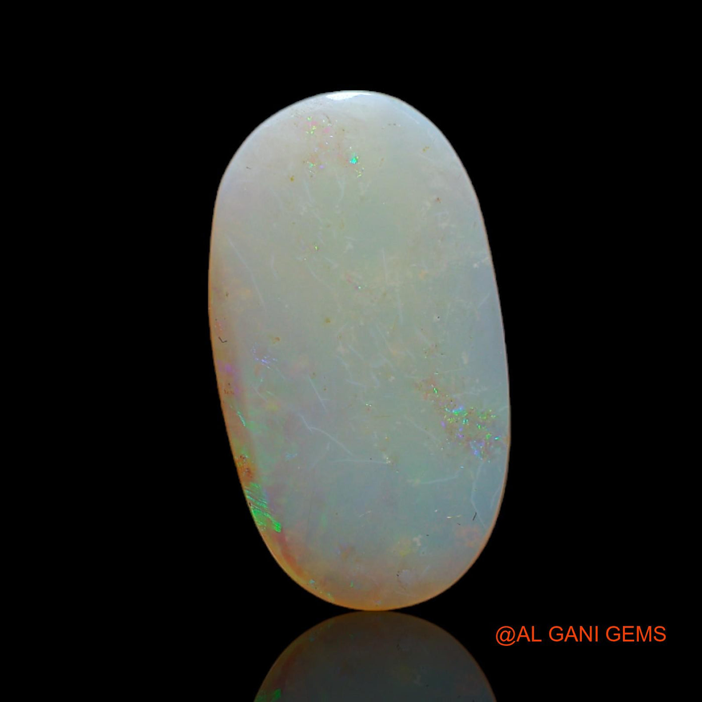 Natural Untreated Fire Opal Loose Gemstone Oval Cabochon From Australia 2.65 Cts 16x9x2 mm AB-760