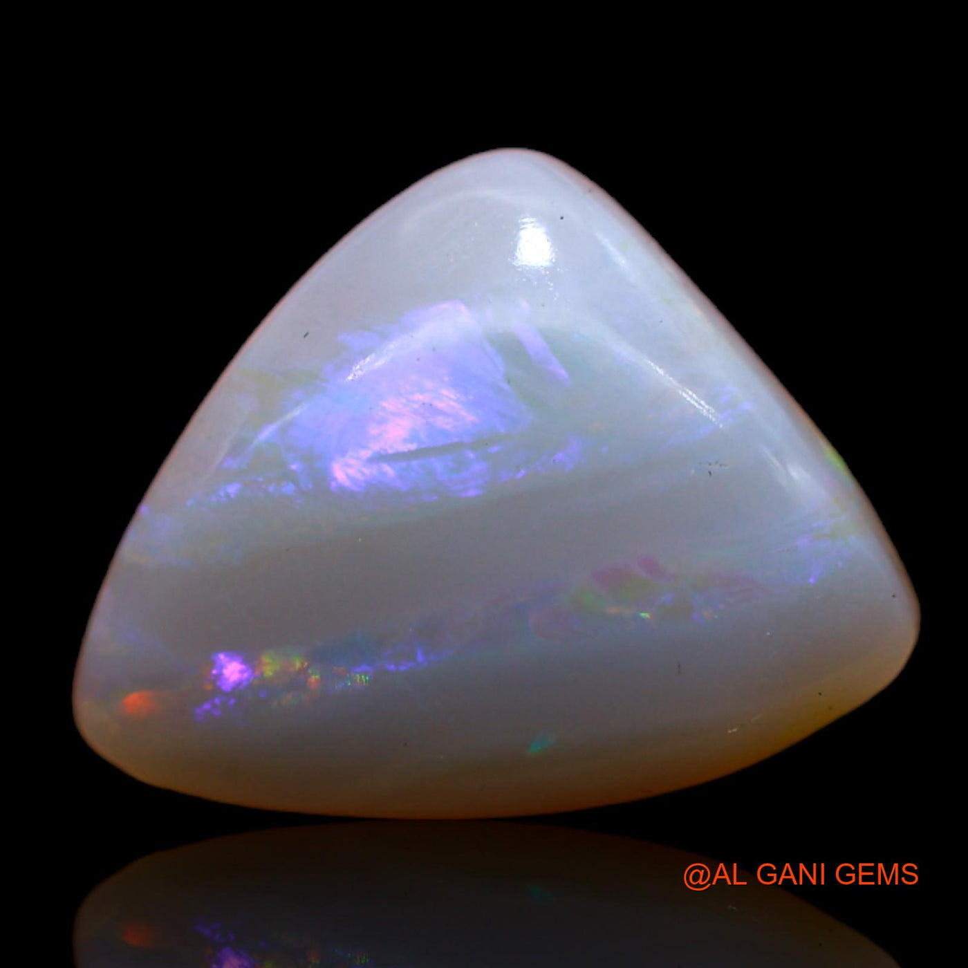 4.40 Cts Natural Australian Fire Opal Trillion Cabochon Loose Gemstone For Jewelry 14x11x5 mm AB-761
