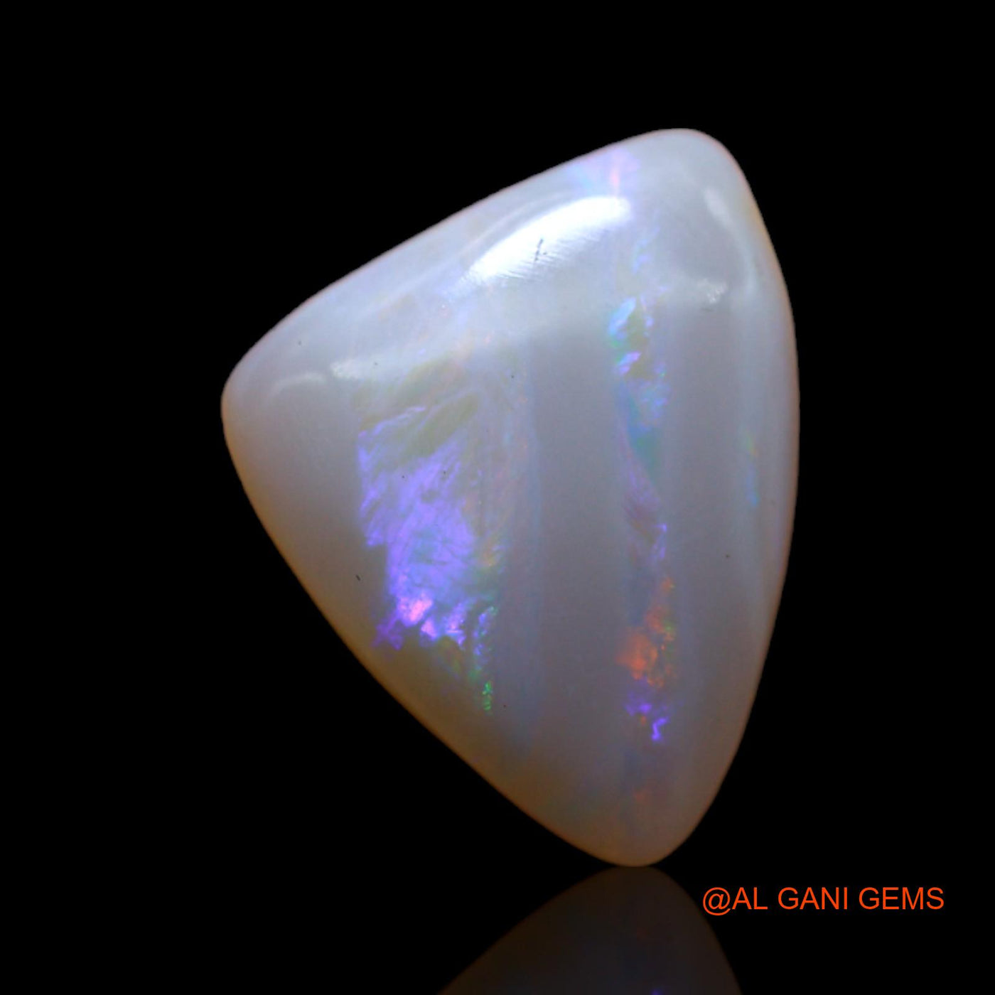 4.40 Cts Natural Australian Fire Opal Trillion Cabochon Loose Gemstone For Jewelry 14x11x5 mm AB-761
