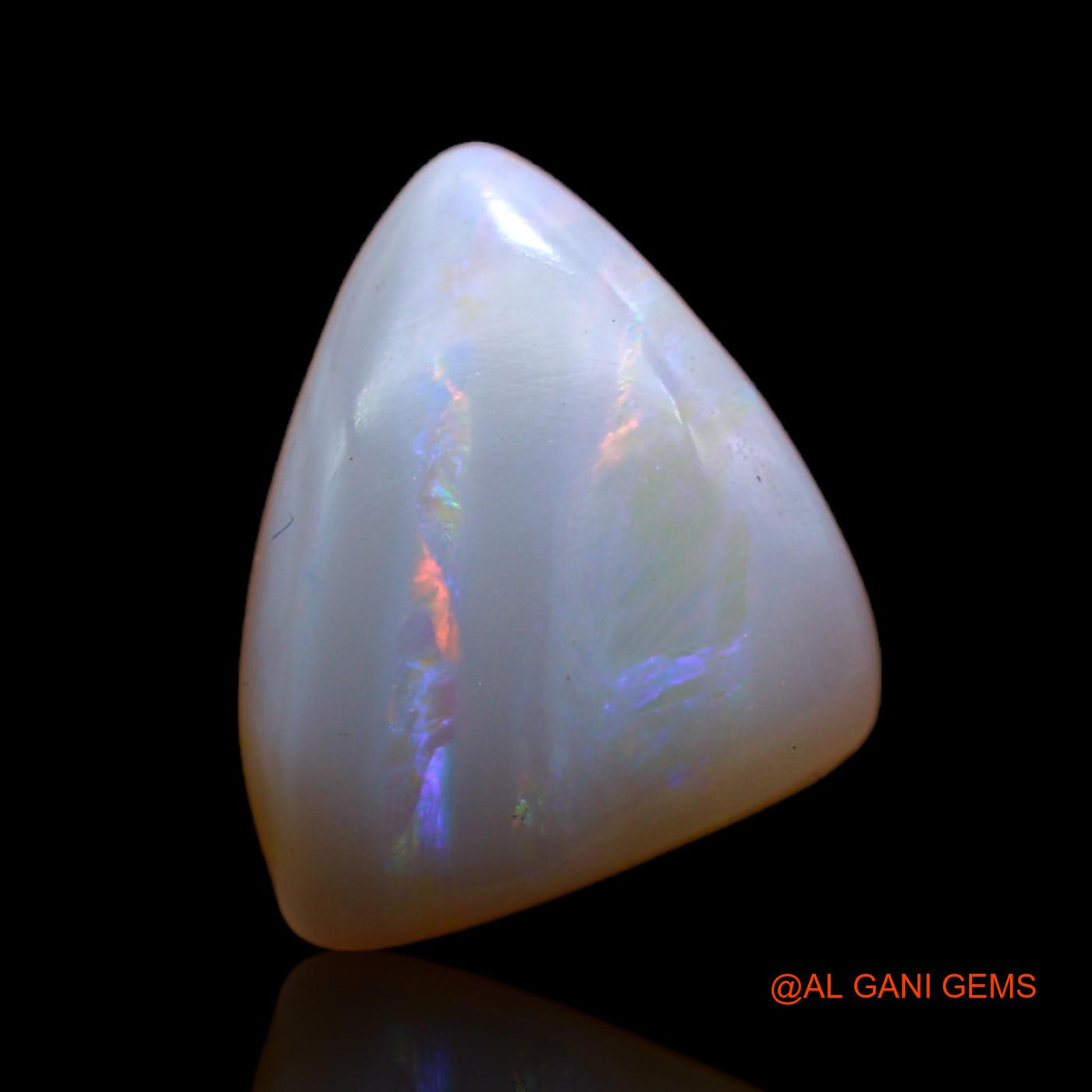 4.40 Cts Natural Australian Fire Opal Trillion Cabochon Loose Gemstone For Jewelry 14x11x5 mm AB-761