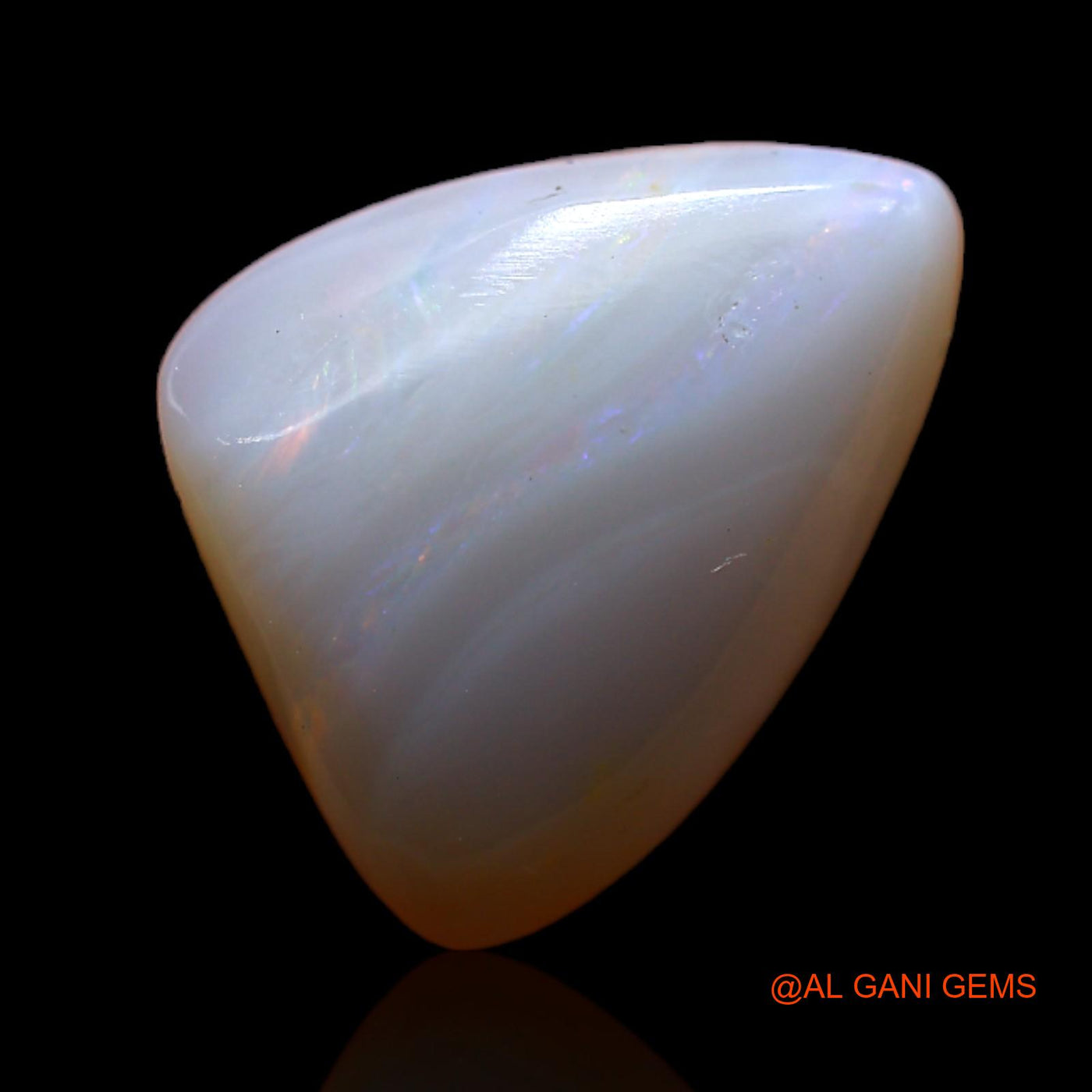 4.40 Cts Natural Australian Fire Opal Trillion Cabochon Loose Gemstone For Jewelry 14x11x5 mm AB-761