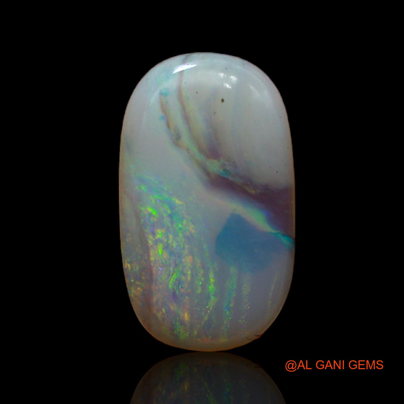 3.10 Cts Unheated Australian Fire Opal Loose Gemstone Oval Cabochon Natural 15x9x3 mm AB-762