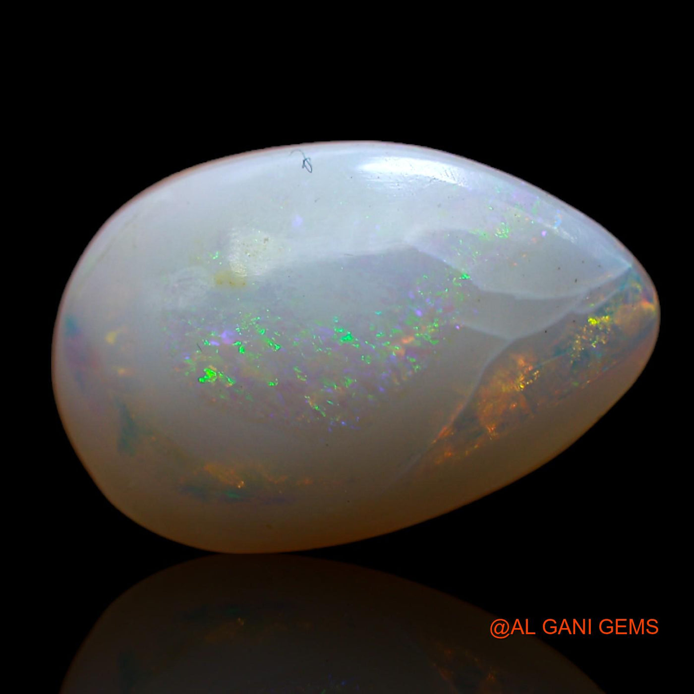 Natural Fire Opal Gemstone 3.60 Cts Loose Pear Cabochon From Australia 14x9x4 mm AB-763