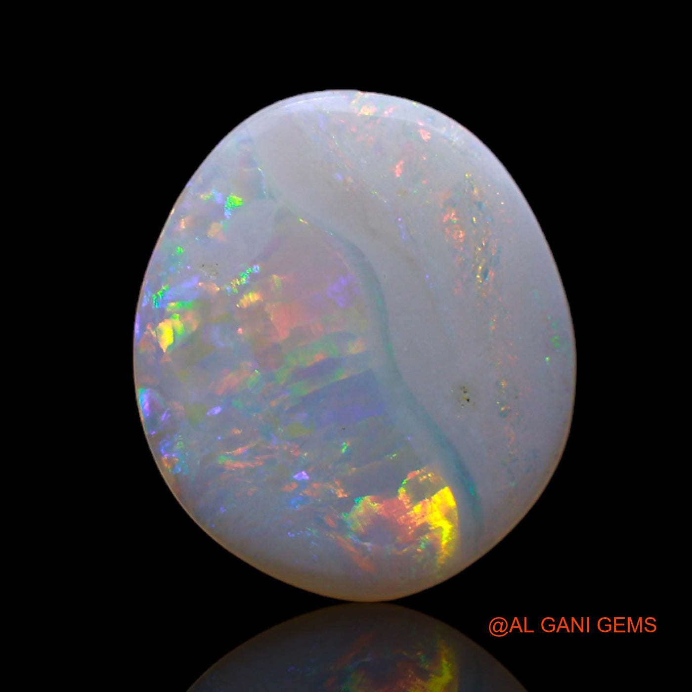 1.80 Cts Unheated Australian Fire Opal Loose Gemstone Fancy Cabochon Natural 14x12x1 mm AB-766