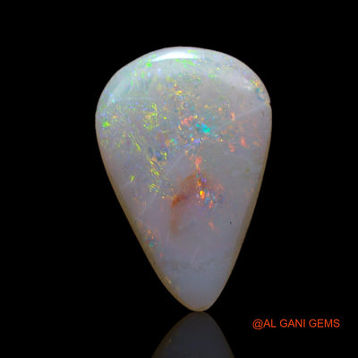 Natural Fire Opal Gemstone 2.00 Cts Loose Pear Cabochon From Australia 15x9x2 mm AB-768