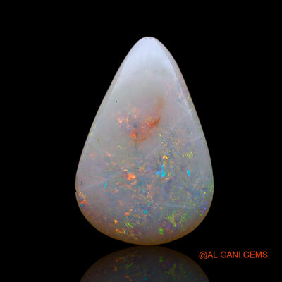 Natural Fire Opal Gemstone 2.00 Cts Loose Pear Cabochon From Australia 15x9x2 mm AB-768