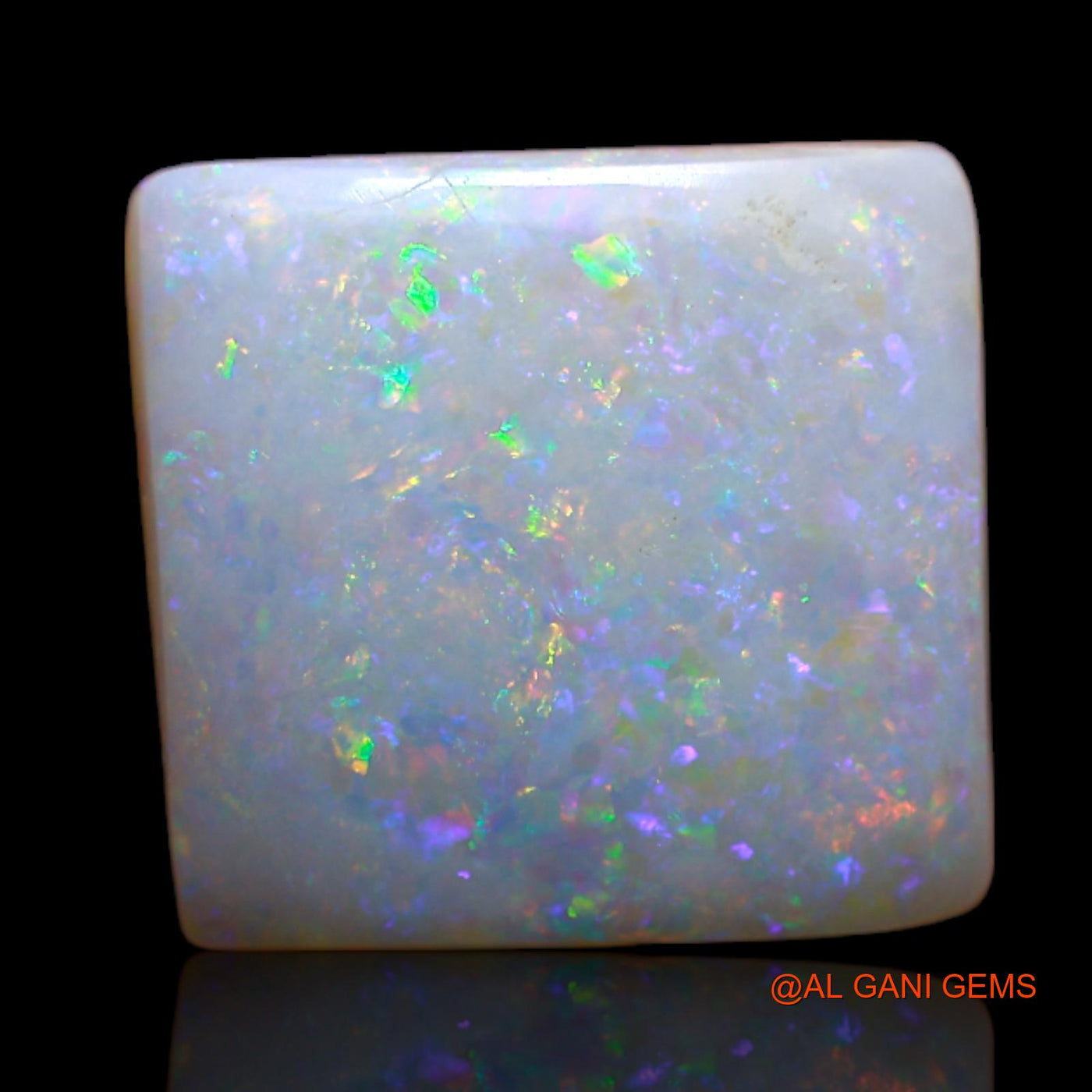 Natural Untreated Fire Opal Loose Gemstone Square Cabochon From Australia 7.30 Cts 14x13x4 mm AB-76