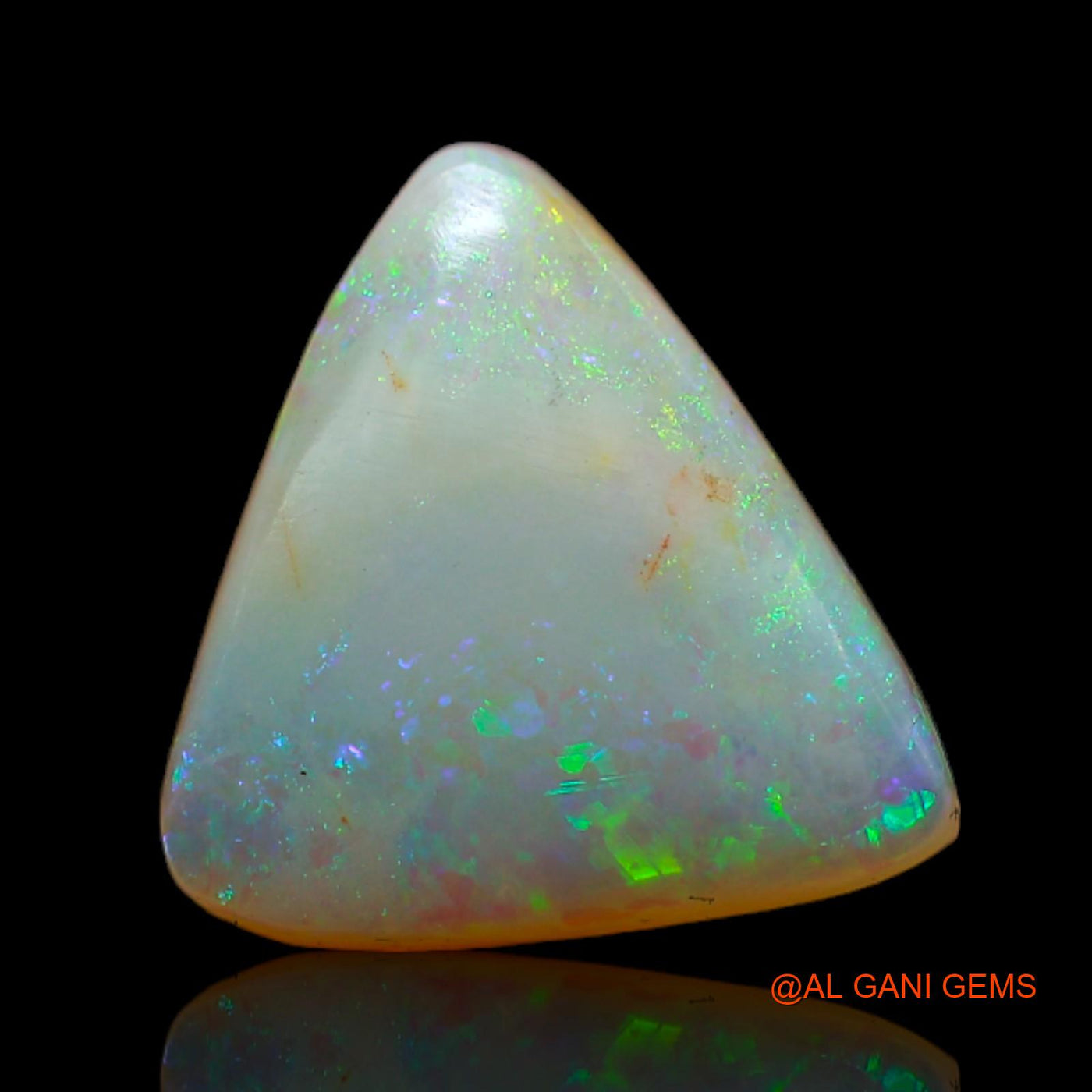 Natural Untreated Fire Opal Loose Gemstone Trillion Cabochon From Australia 2.95 Cts 13x11x3 mm AB-772