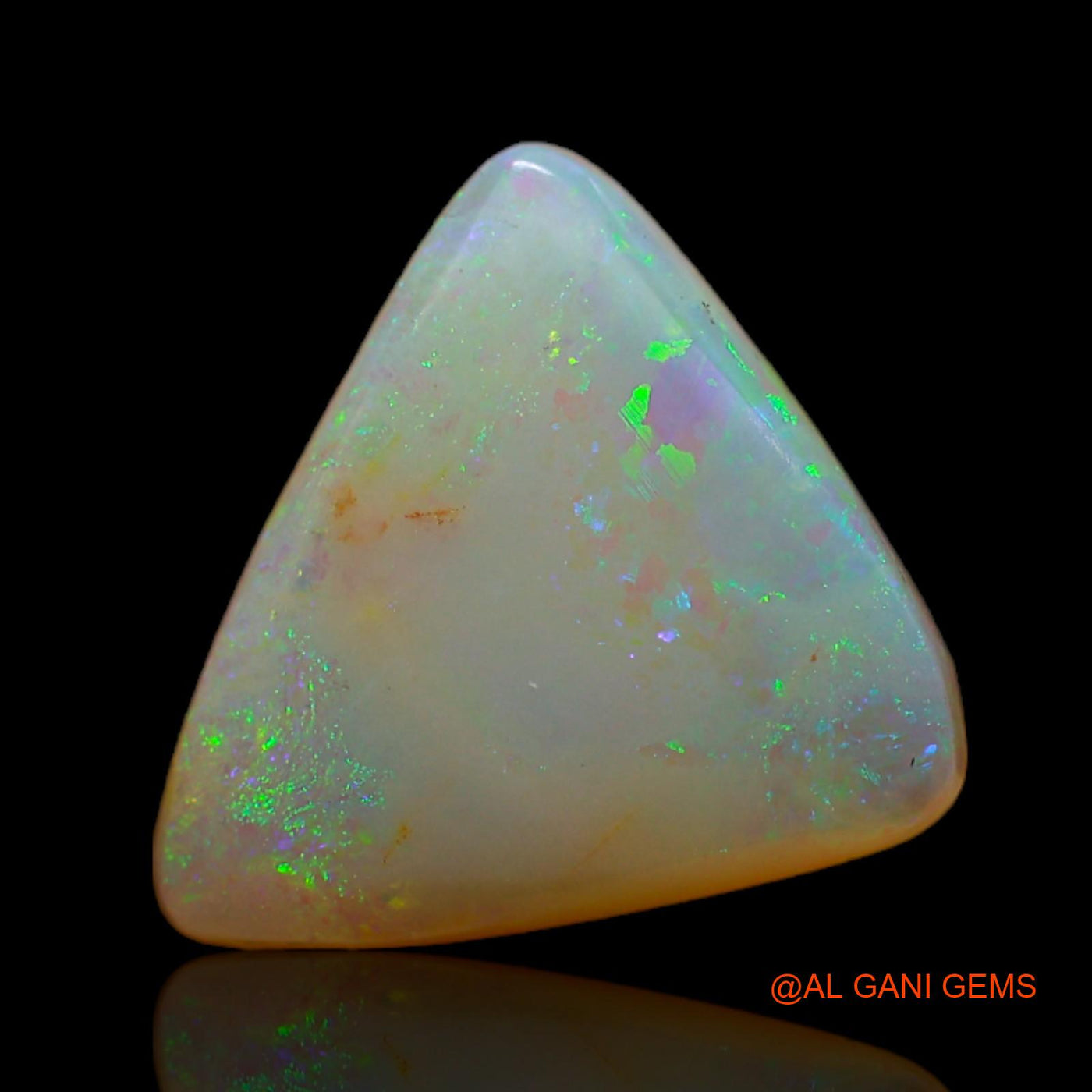 Natural Untreated Fire Opal Loose Gemstone Trillion Cabochon From Australia 2.95 Cts 13x11x3 mm AB-772