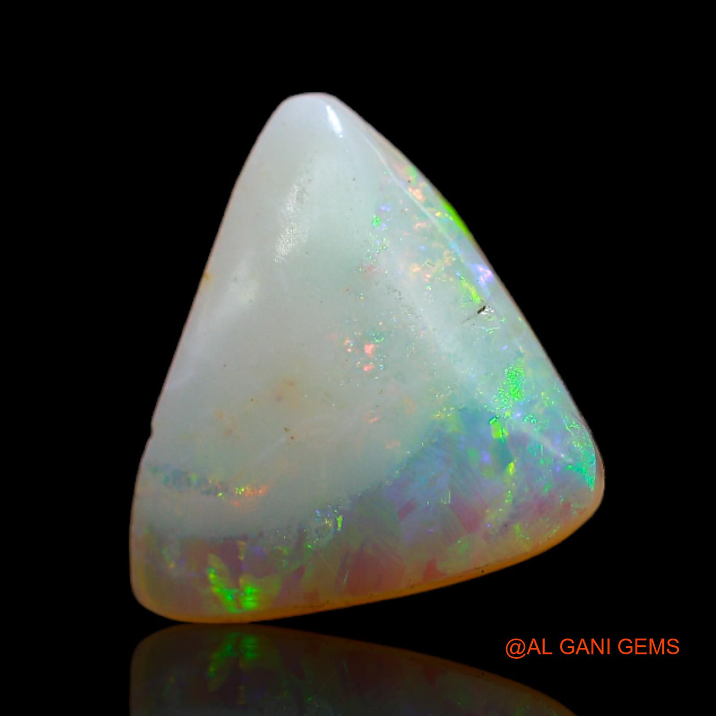 Natural Untreated Fire Opal Loose Gemstone Trillion Cabochon From Australia 2.95 Cts 13x11x3 mm AB-772