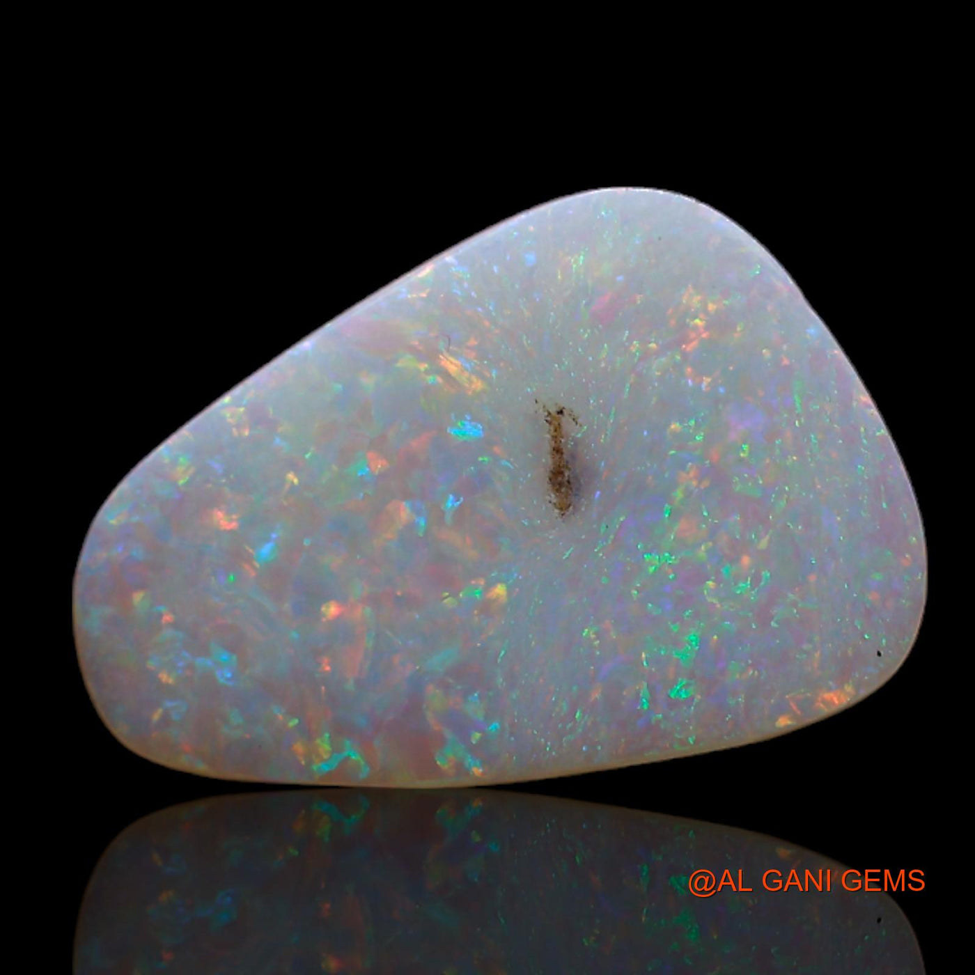 1.85 Cts Natural Australian Fire Opal Fancy Cabochon Loose Gemstone For Jewelry 14x9x1 mm AB-774