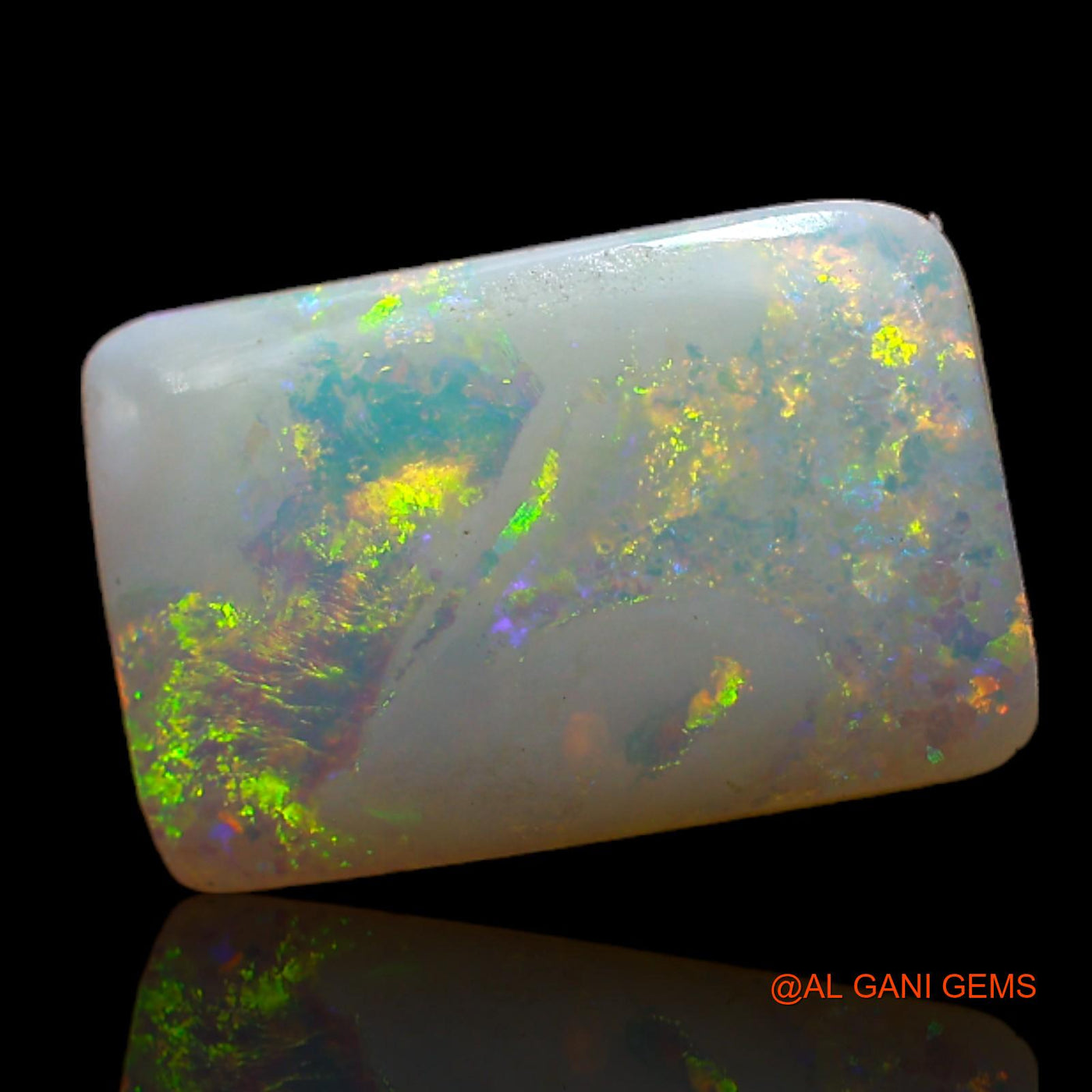 2.40 Cts Unheated Australian Fire Opal Loose Gemstone Square Cabochon Natural 12x8x2 mm AB-775